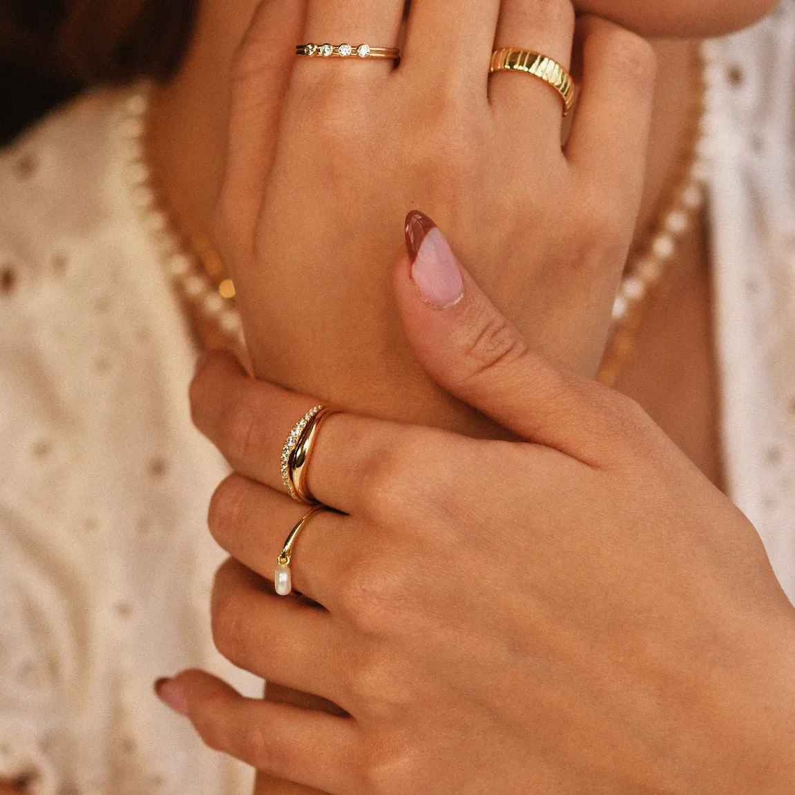 Pearl Dangle Ring