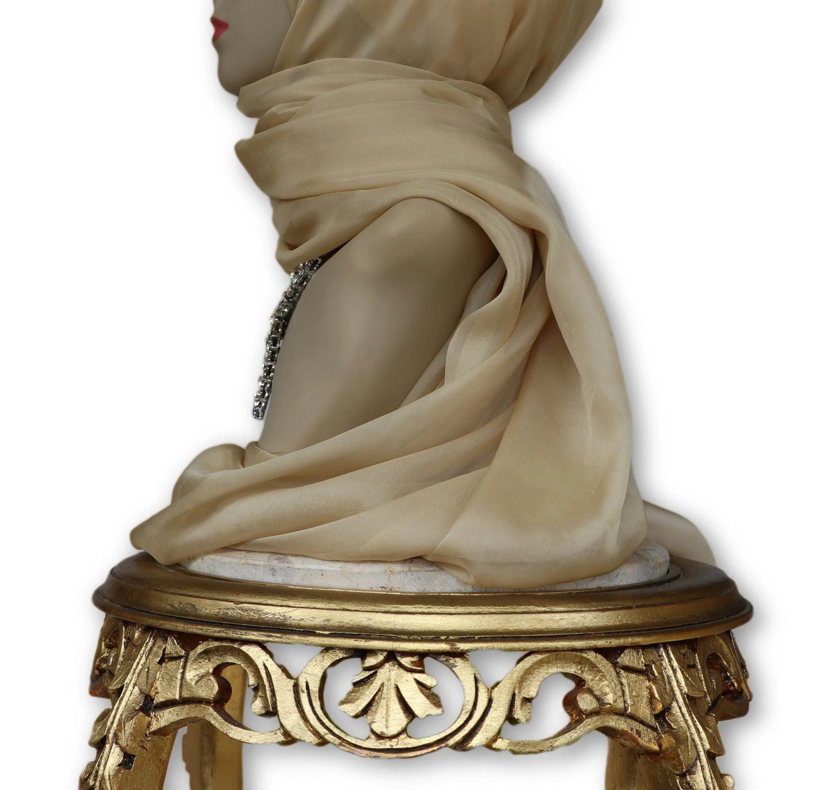 Pearled Silk Scarf