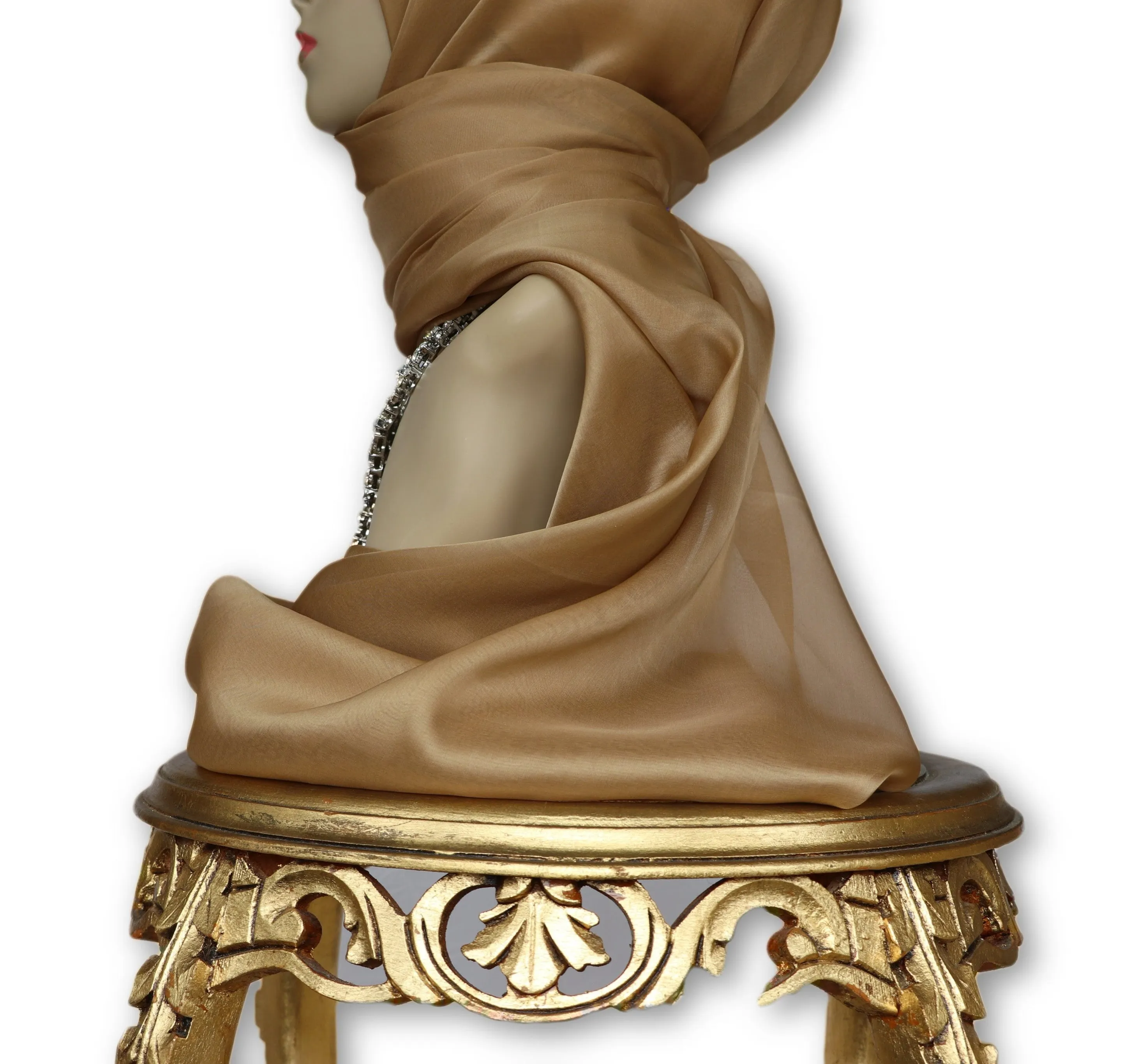 Pearled Silk Scarf