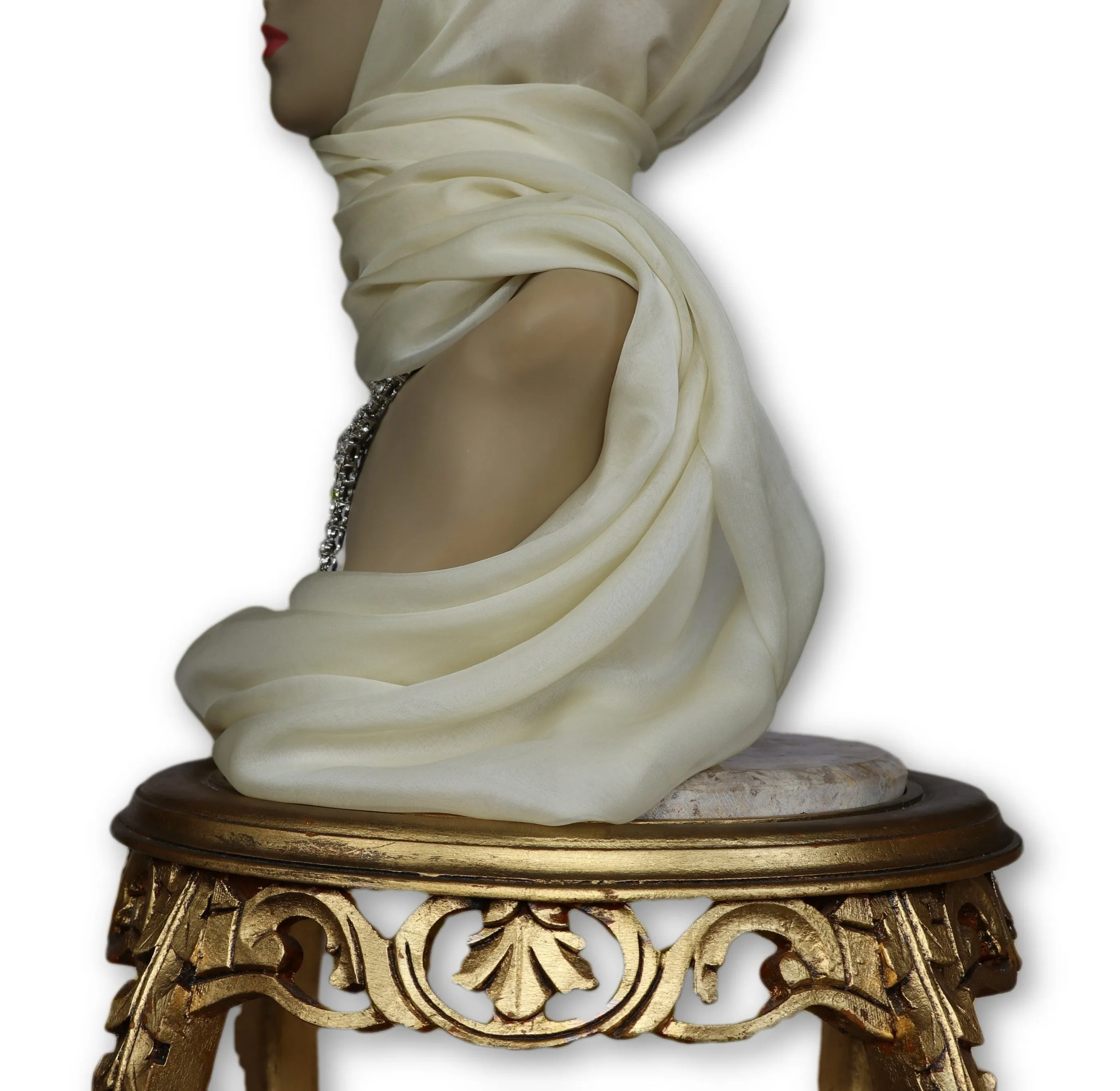 Pearled Silk Scarf