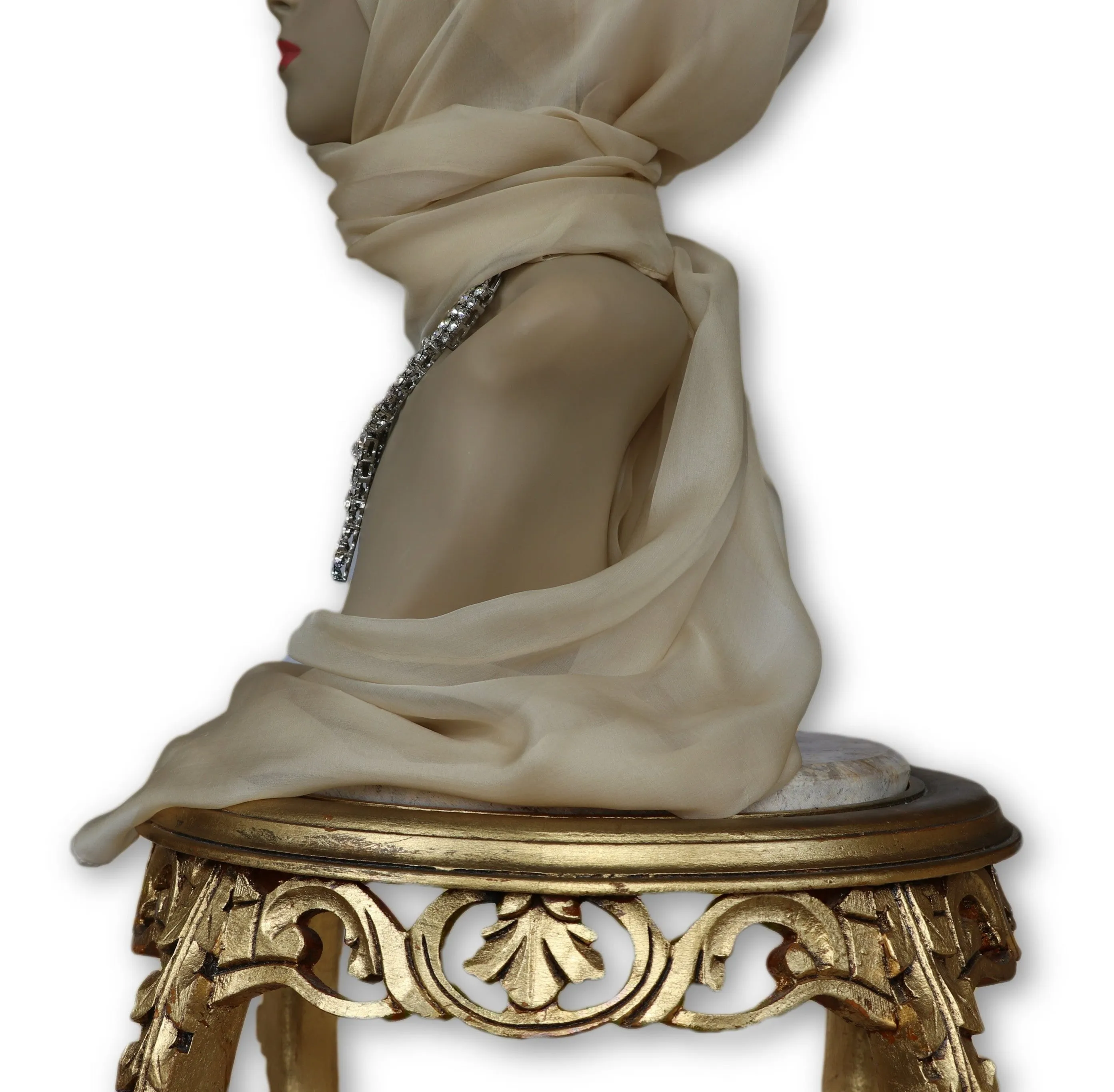 Pearled Silk Scarf