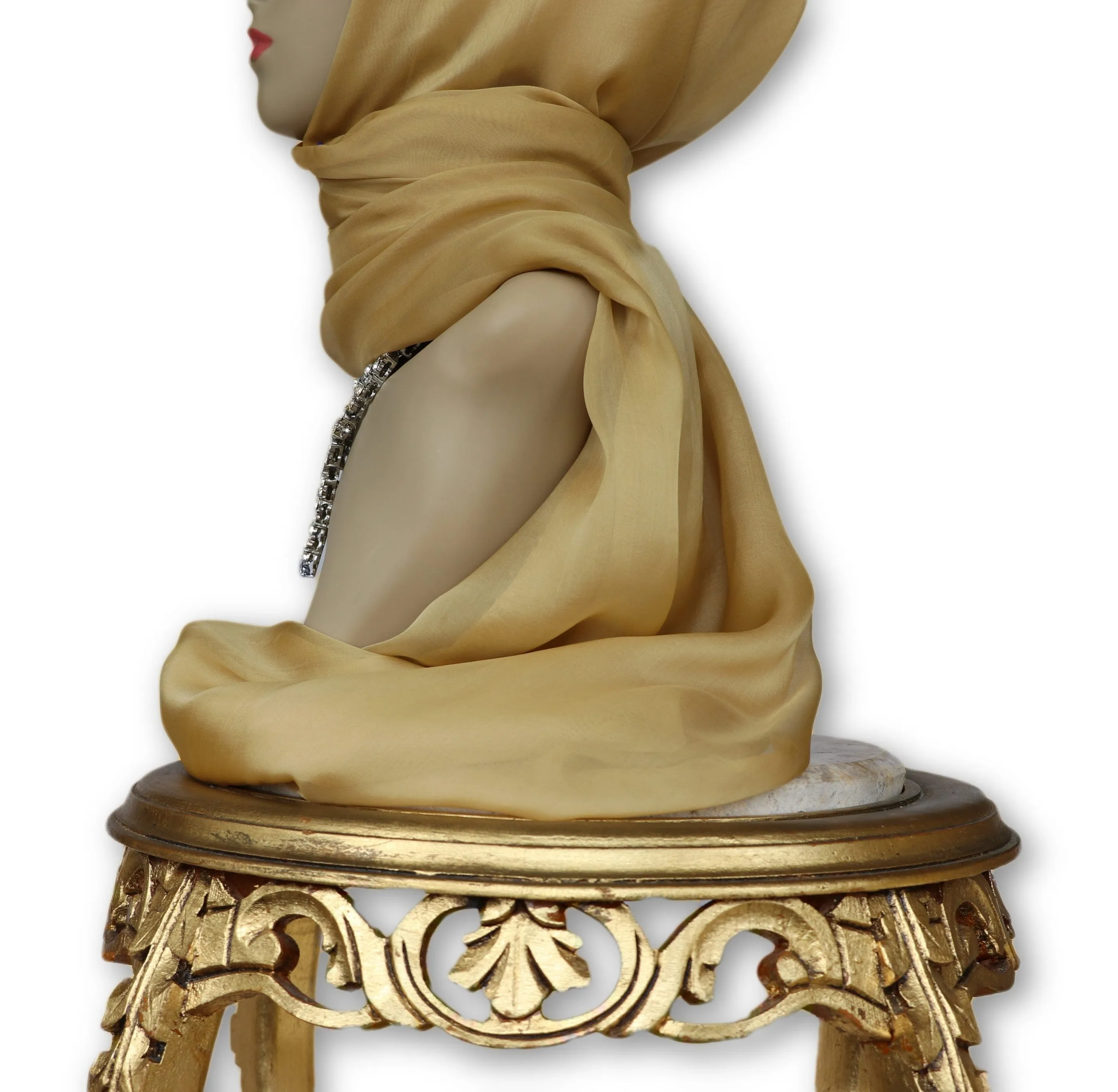 Pearled Silk Scarf
