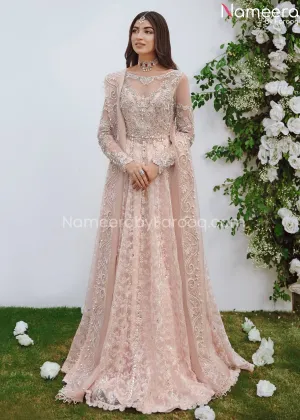 Pishwas with Lehenga Pink Bridal Dress Pakistani #BS621