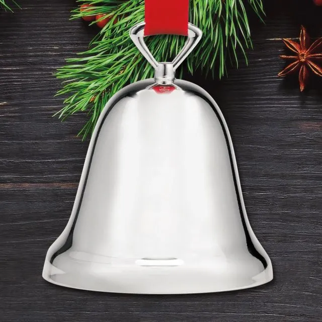 Plain Silverplate Bell Ornament