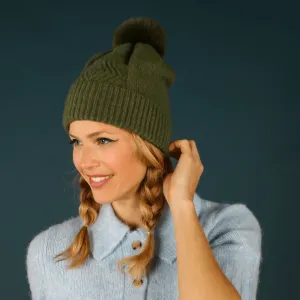 Powder Ingrid Bobble Hat - Olive
