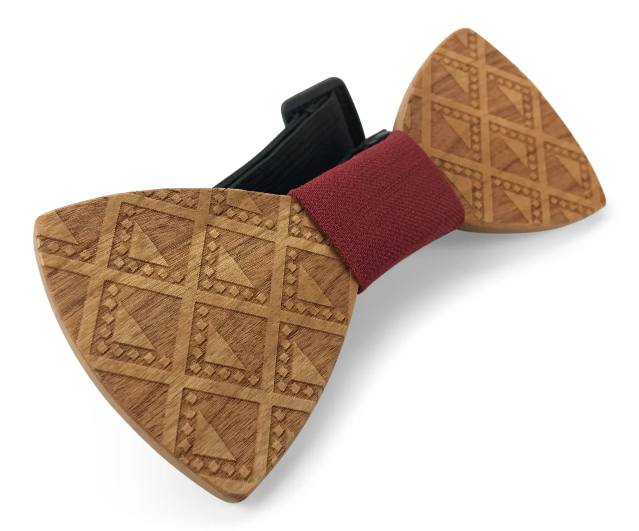 Premium Wooden Creative Handmade Bowtie with Matching Cotton Mens Blend Sock