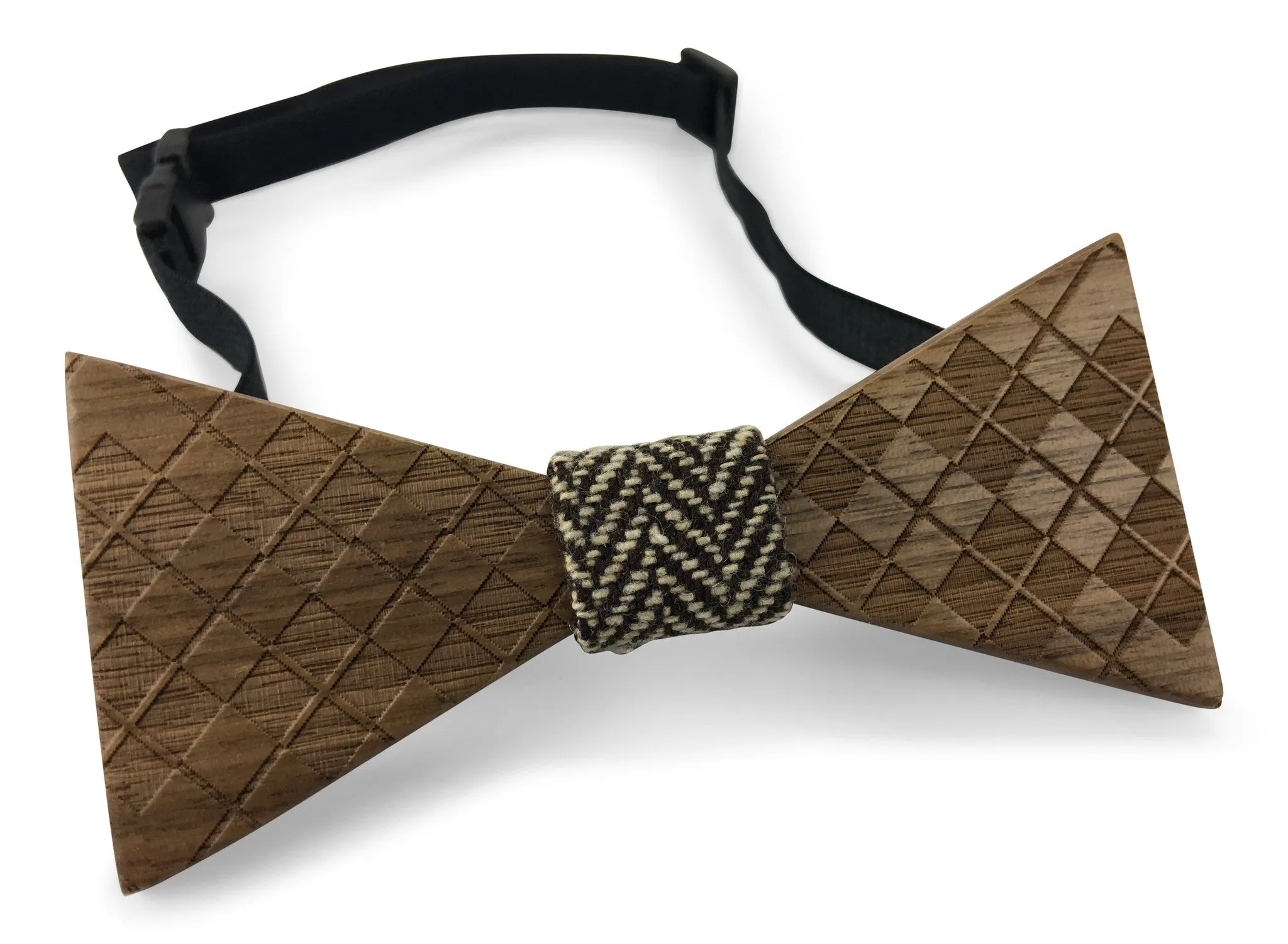 Premium Wooden Creative Handmade Bowtie with Matching Cotton Mens Blend Sock