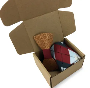 Premium Wooden Creative Handmade Bowtie with Matching Cotton Mens Blend Sock