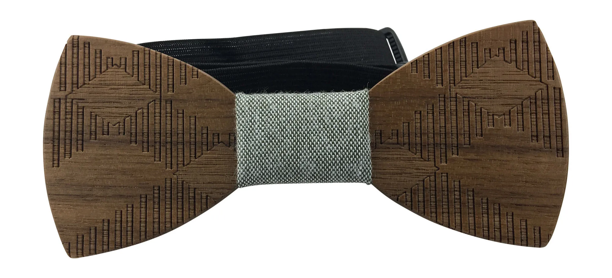 Premium Wooden Creative Handmade Bowtie with Matching Cotton Mens Blend Sock