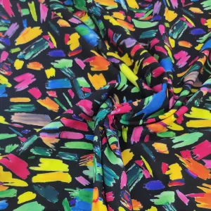 Printed Digital Fabiana Fabric Black 150cm