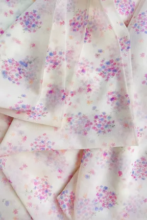 Printed Stretch Chiffon - Pink
