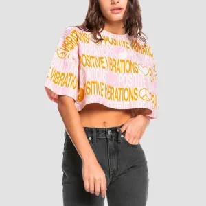 Quiksilver Maxi T-Shirt Antique White Jacquard Explore - Womens