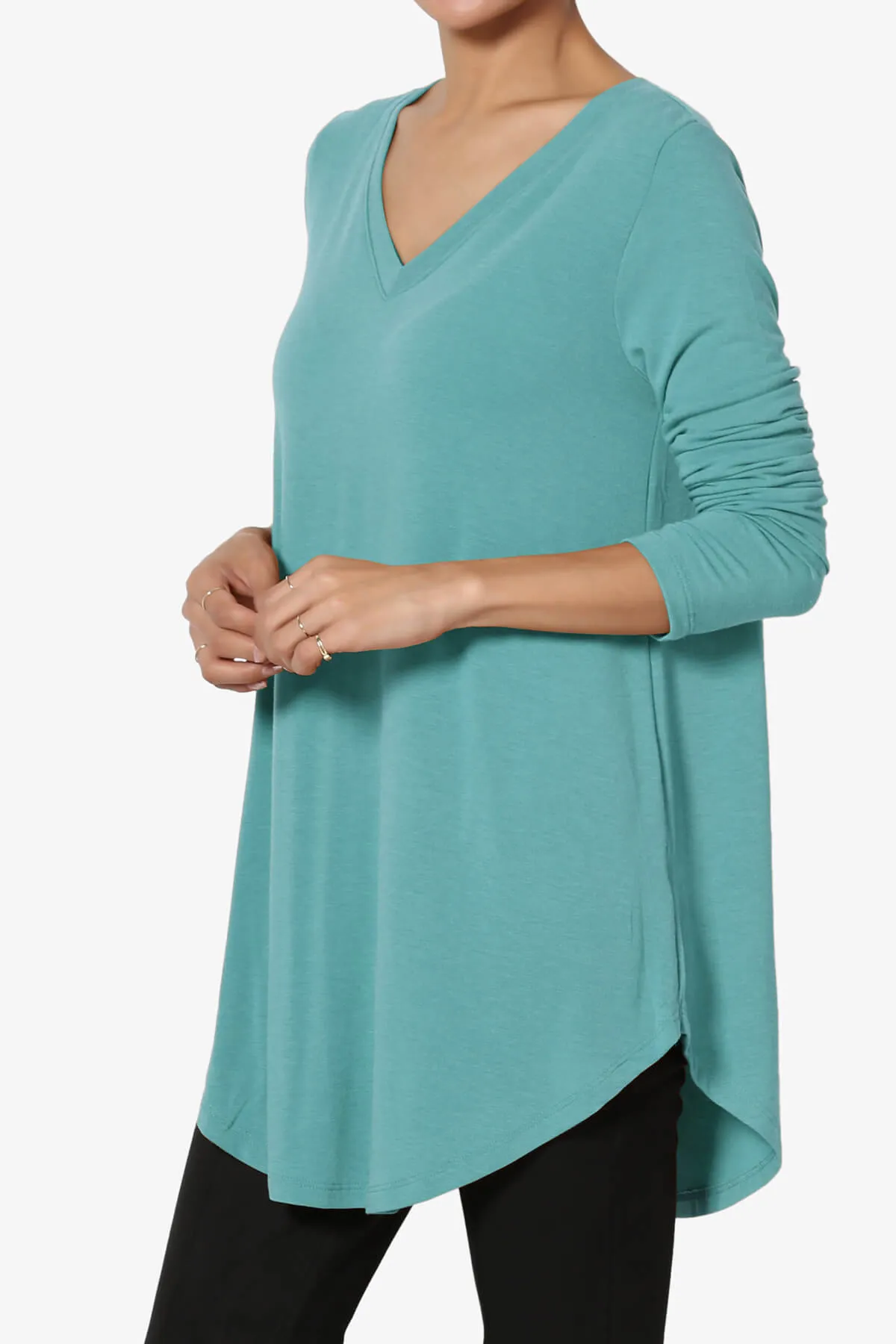 Ramada Long Sleeve Flowy Jersey Top PLUS