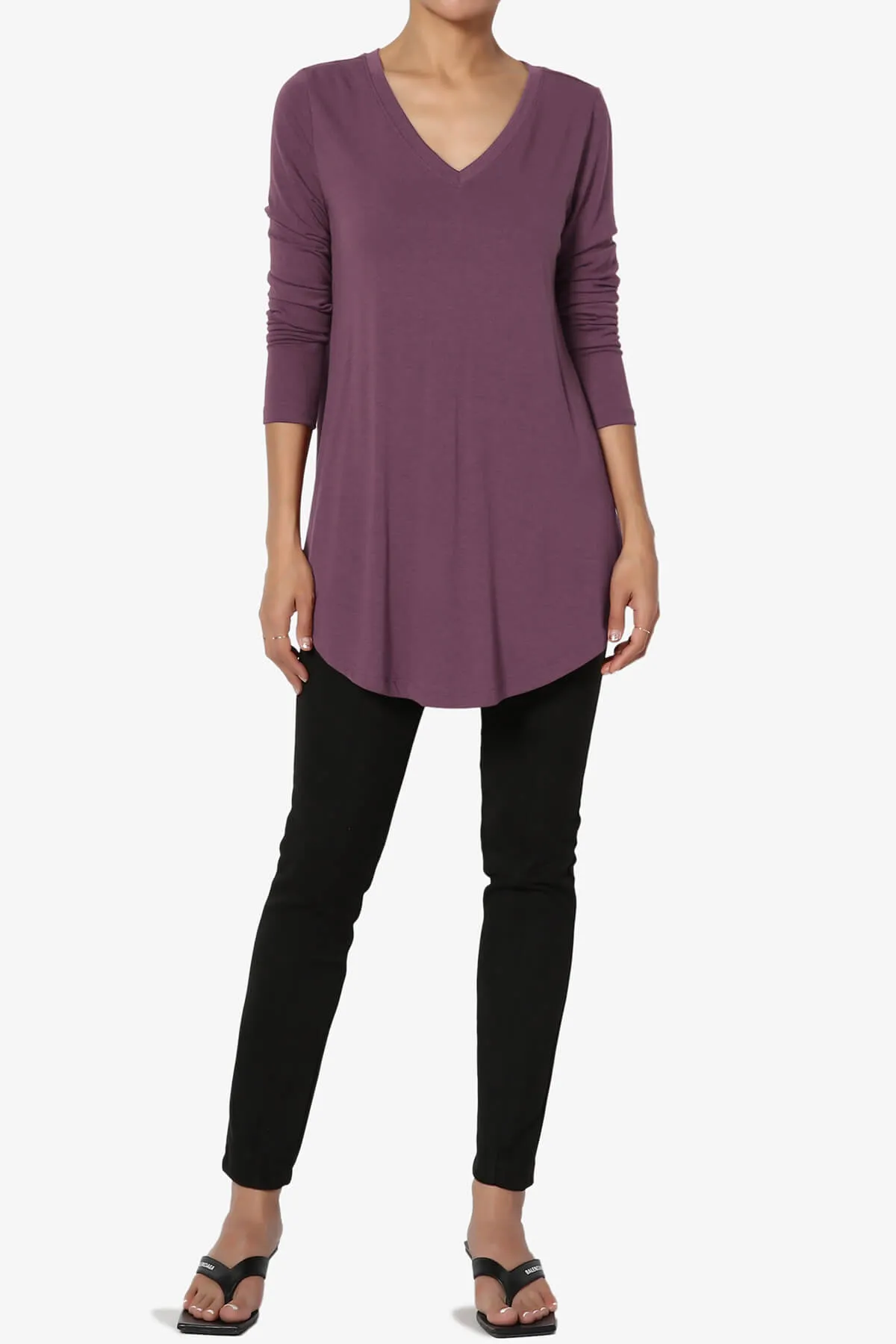 Ramada Long Sleeve Flowy Jersey Top PLUS