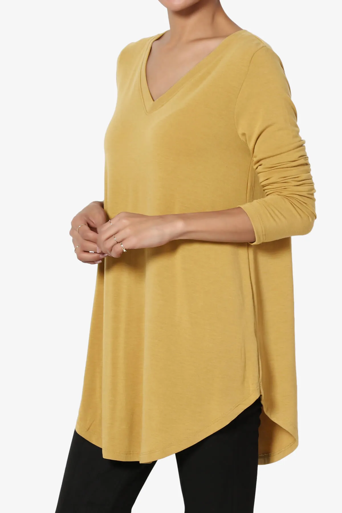 Ramada Long Sleeve Flowy Jersey Top PLUS