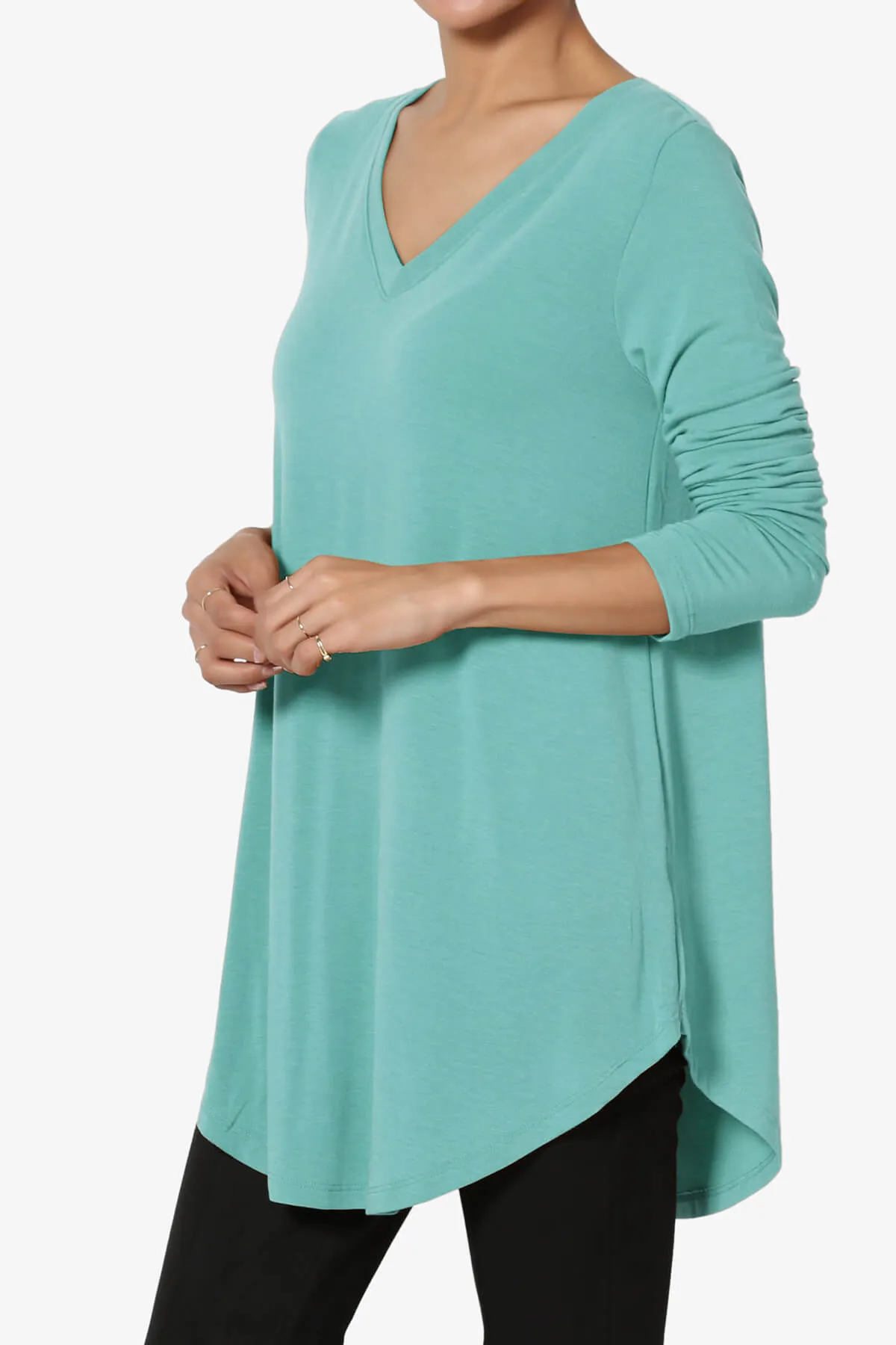 Ramada Long Sleeve Flowy Jersey Top PLUS