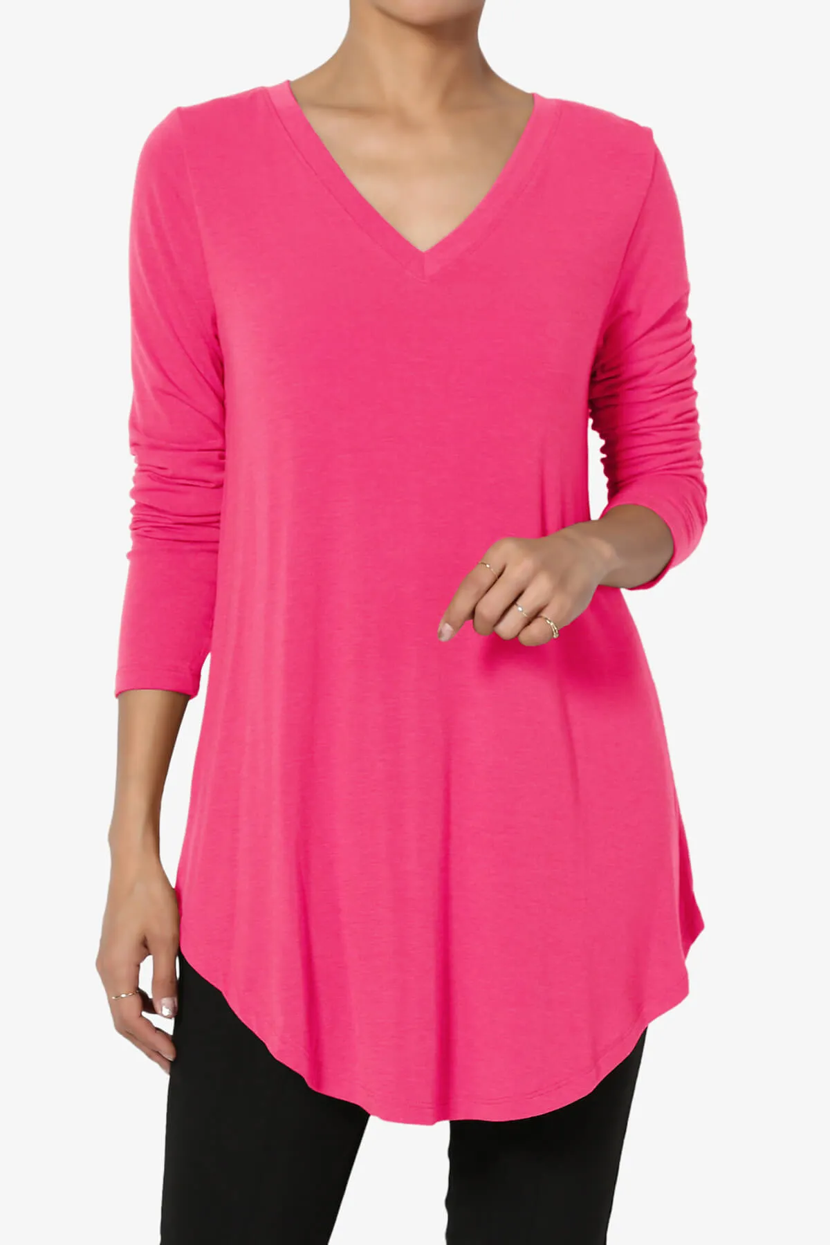 Ramada Long Sleeve Flowy Jersey Top PLUS