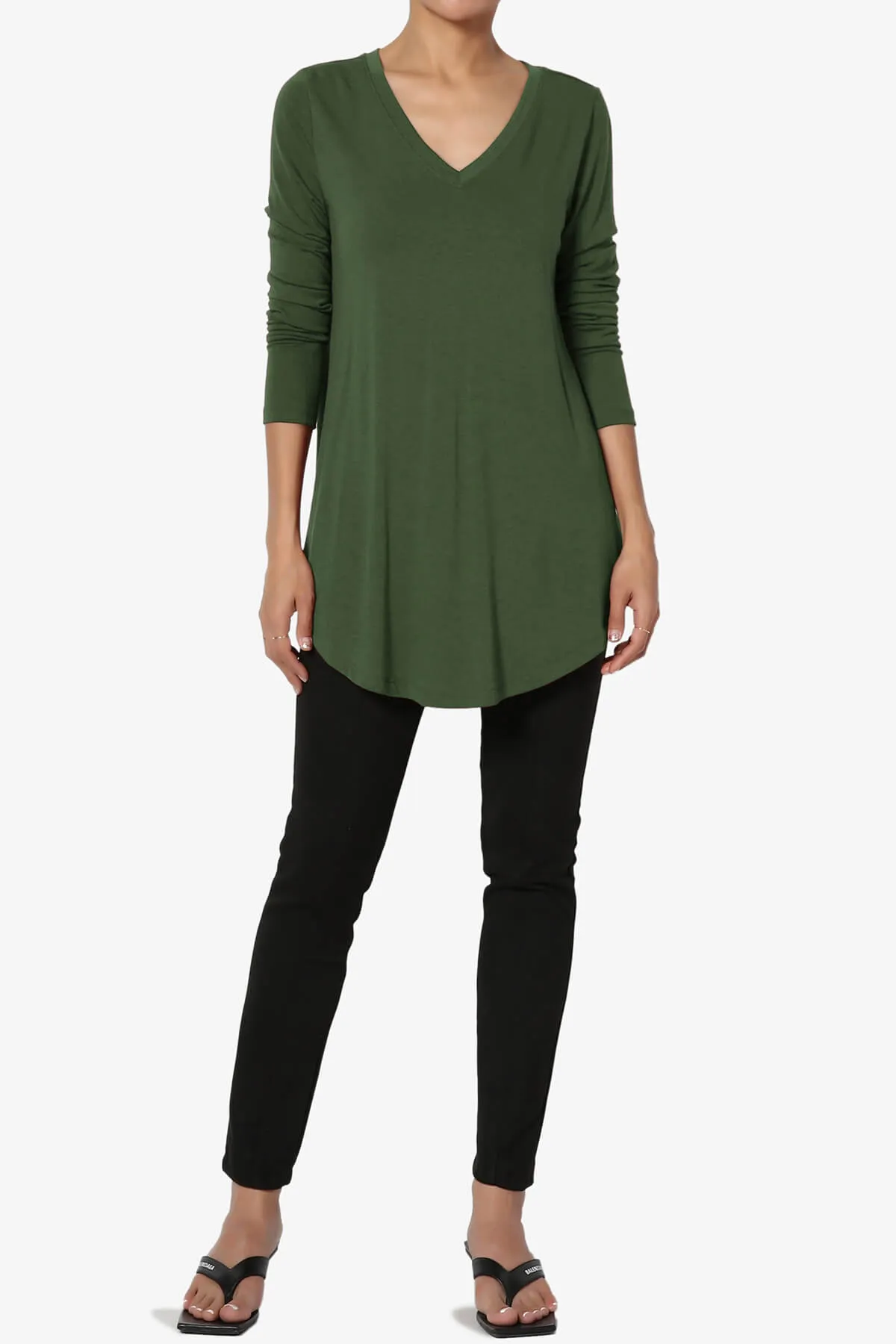 Ramada Long Sleeve Flowy Jersey Top PLUS