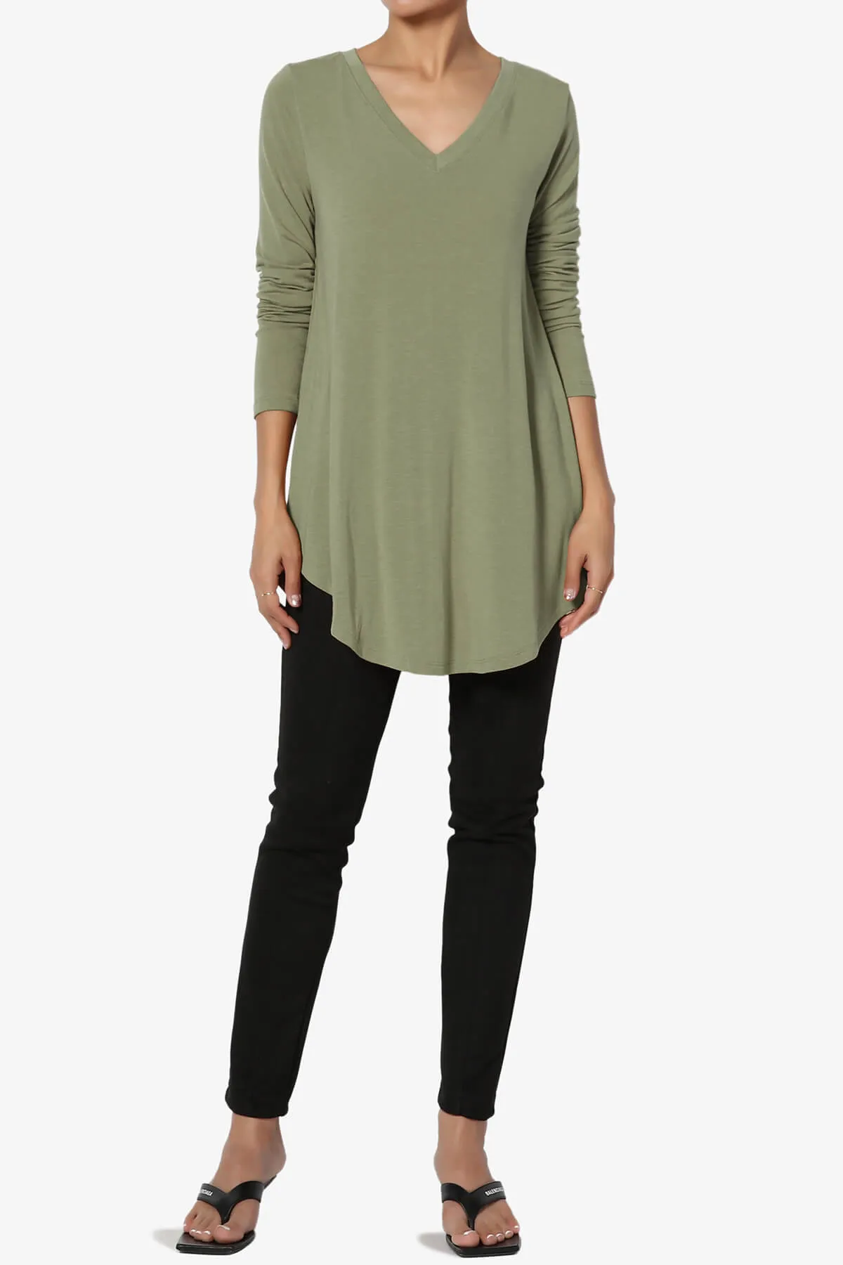 Ramada Long Sleeve Flowy Jersey Top PLUS
