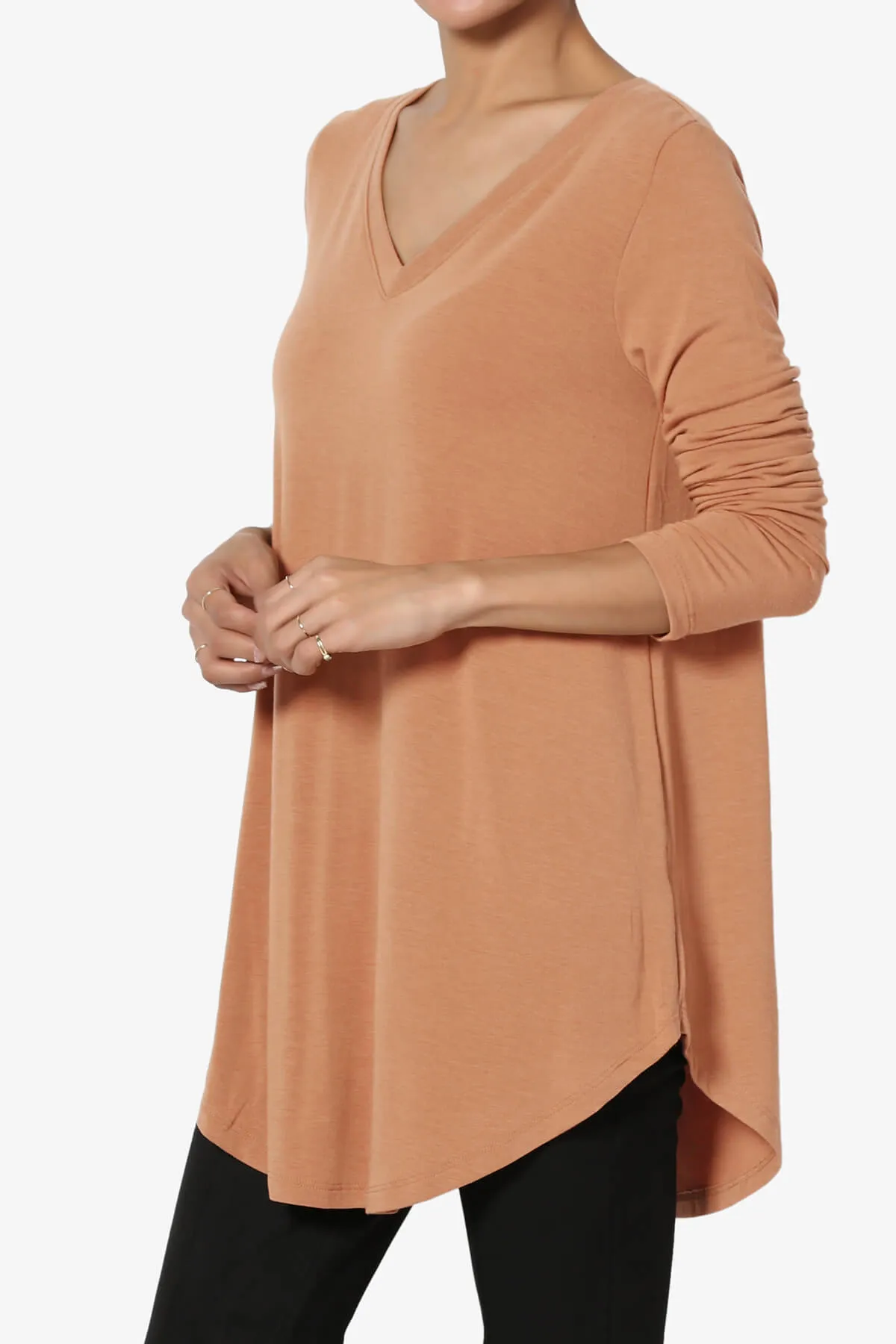 Ramada Long Sleeve Flowy Jersey Top PLUS