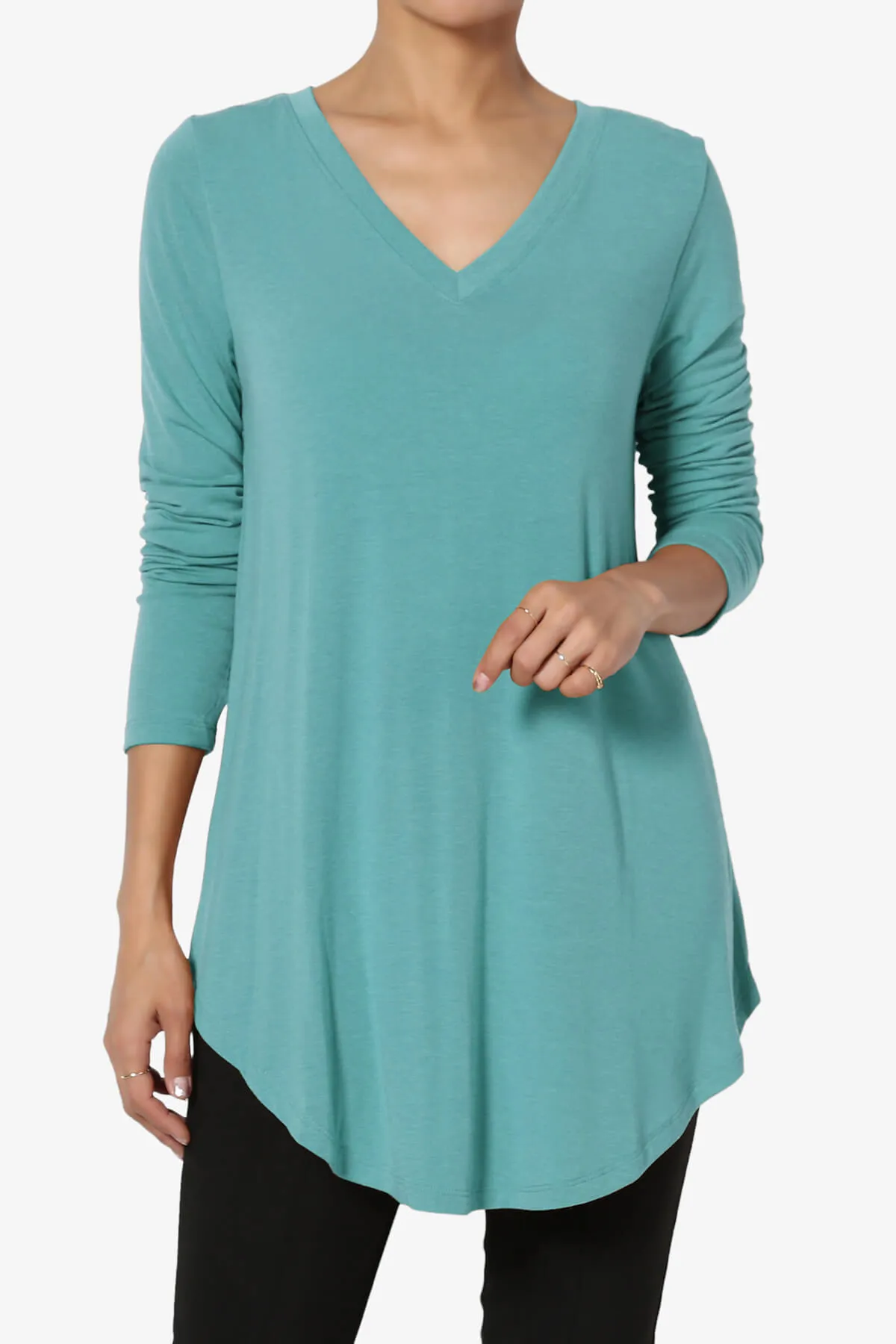 Ramada Long Sleeve Flowy Jersey Top PLUS