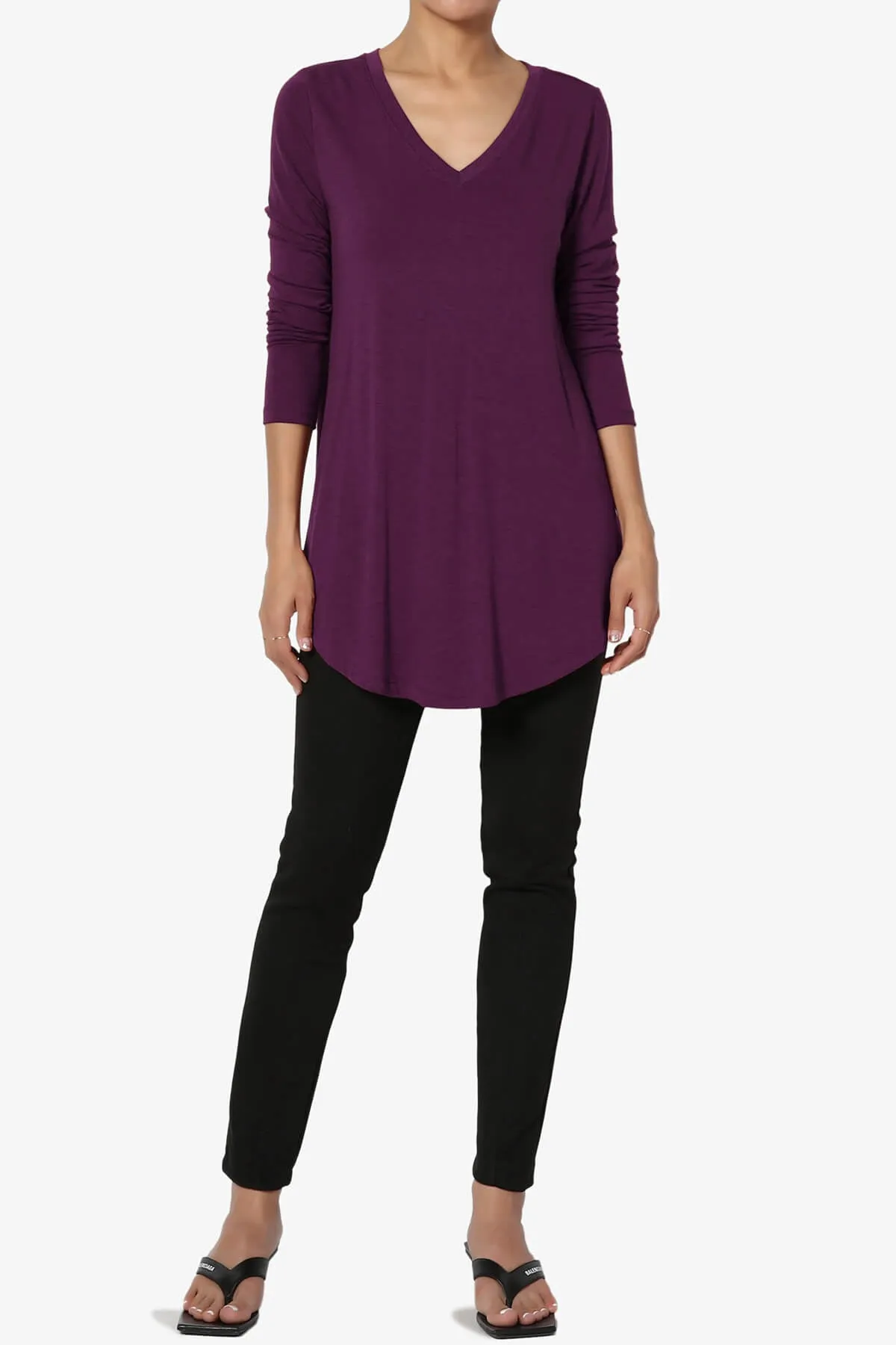 Ramada Long Sleeve Flowy Jersey Top PLUS