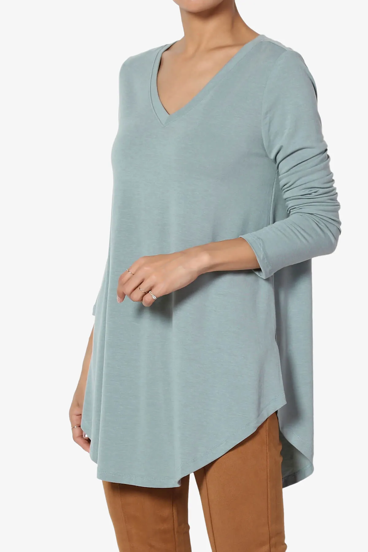 Ramada Long Sleeve Flowy Jersey Top PLUS