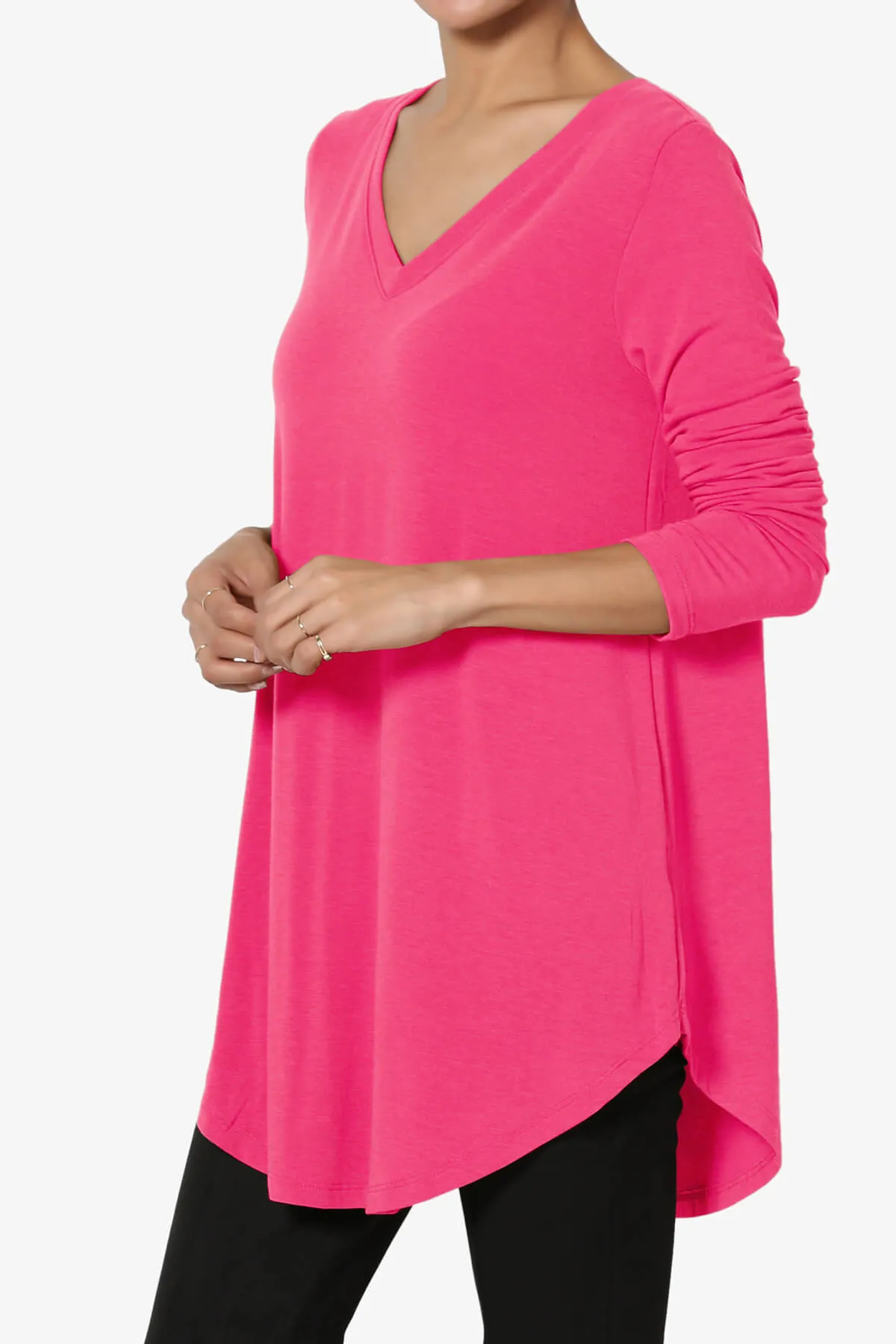 Ramada Long Sleeve Flowy Jersey Top PLUS