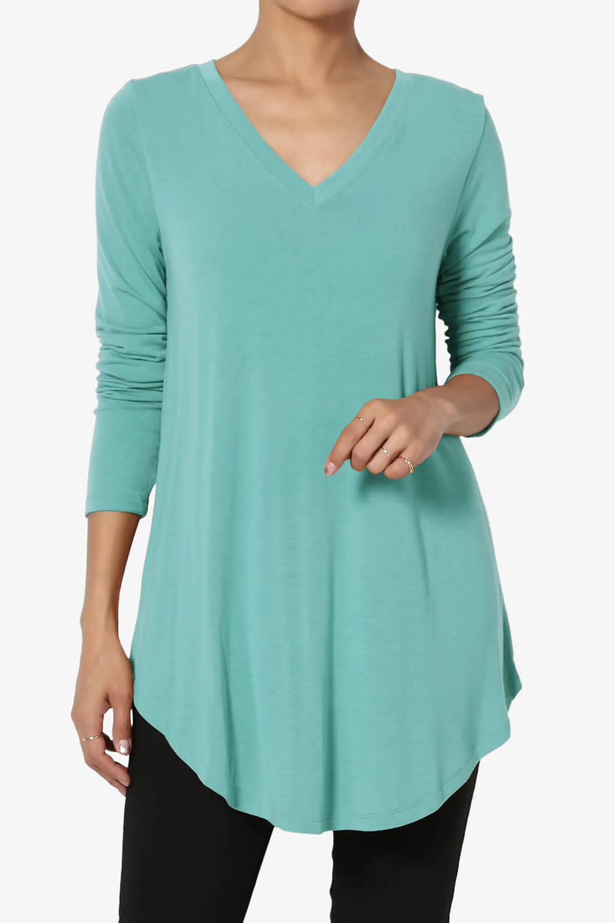 Ramada Long Sleeve Flowy Jersey Top PLUS