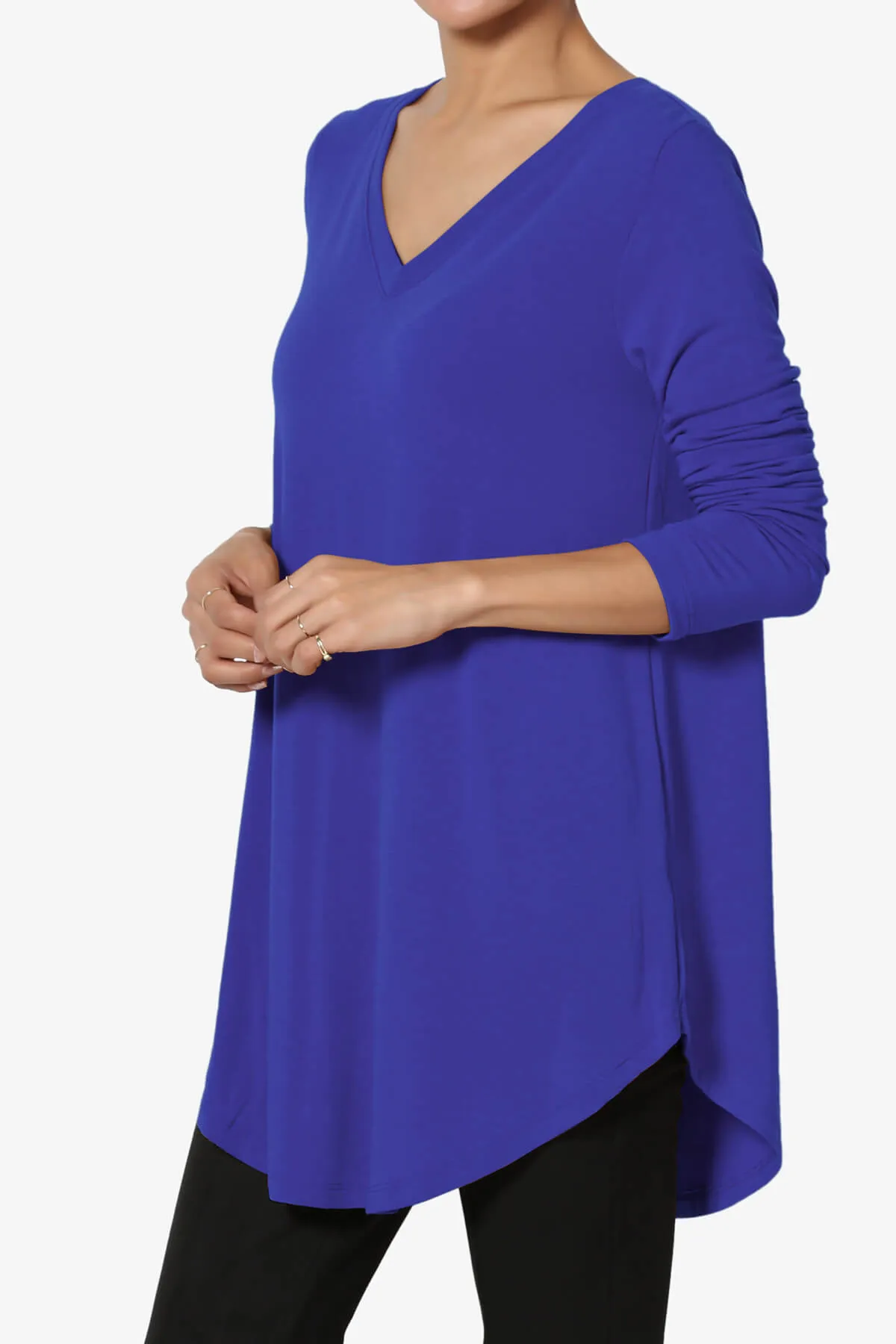 Ramada Long Sleeve Flowy Jersey Top PLUS
