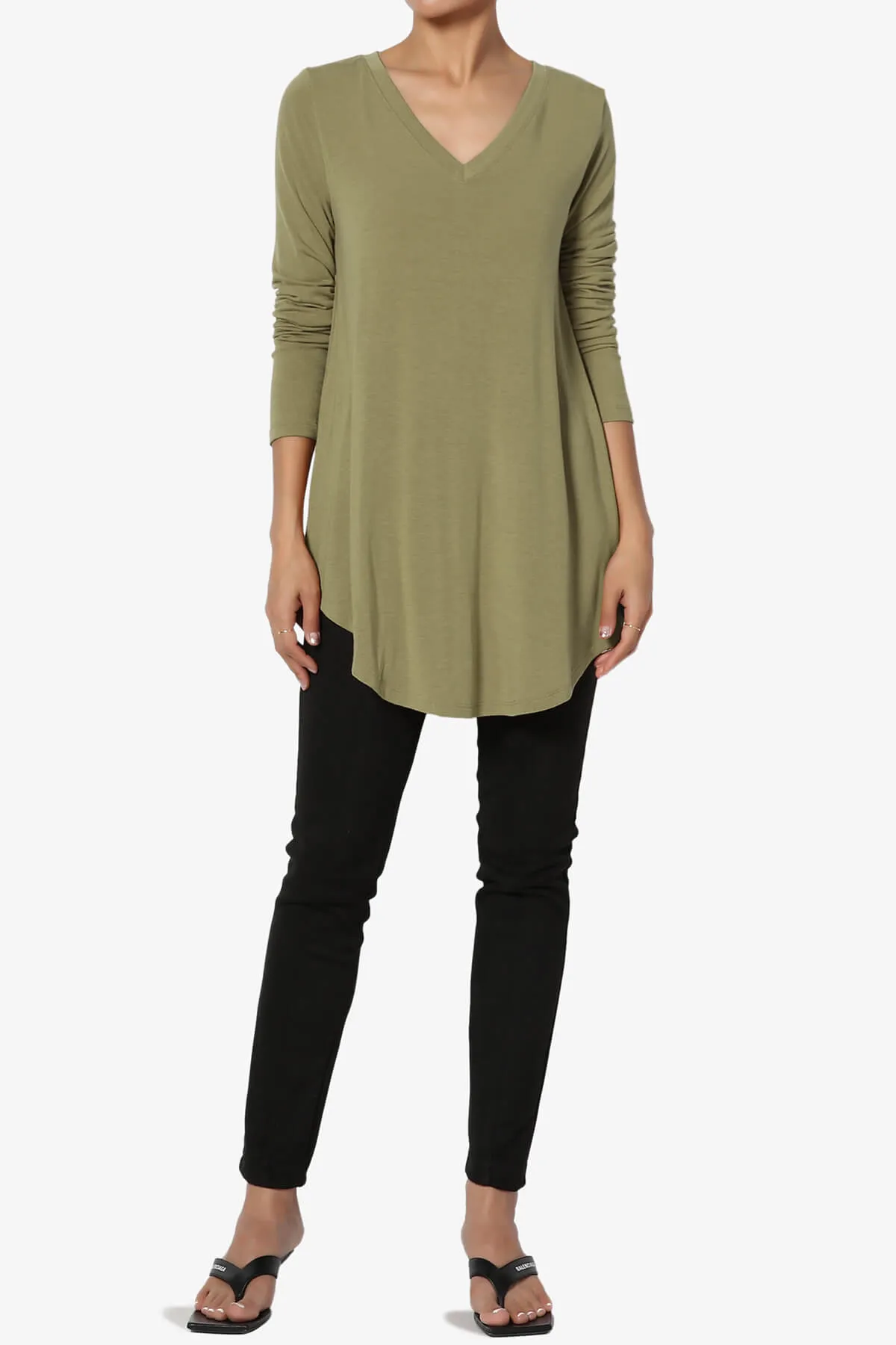 Ramada Long Sleeve Flowy Jersey Top PLUS