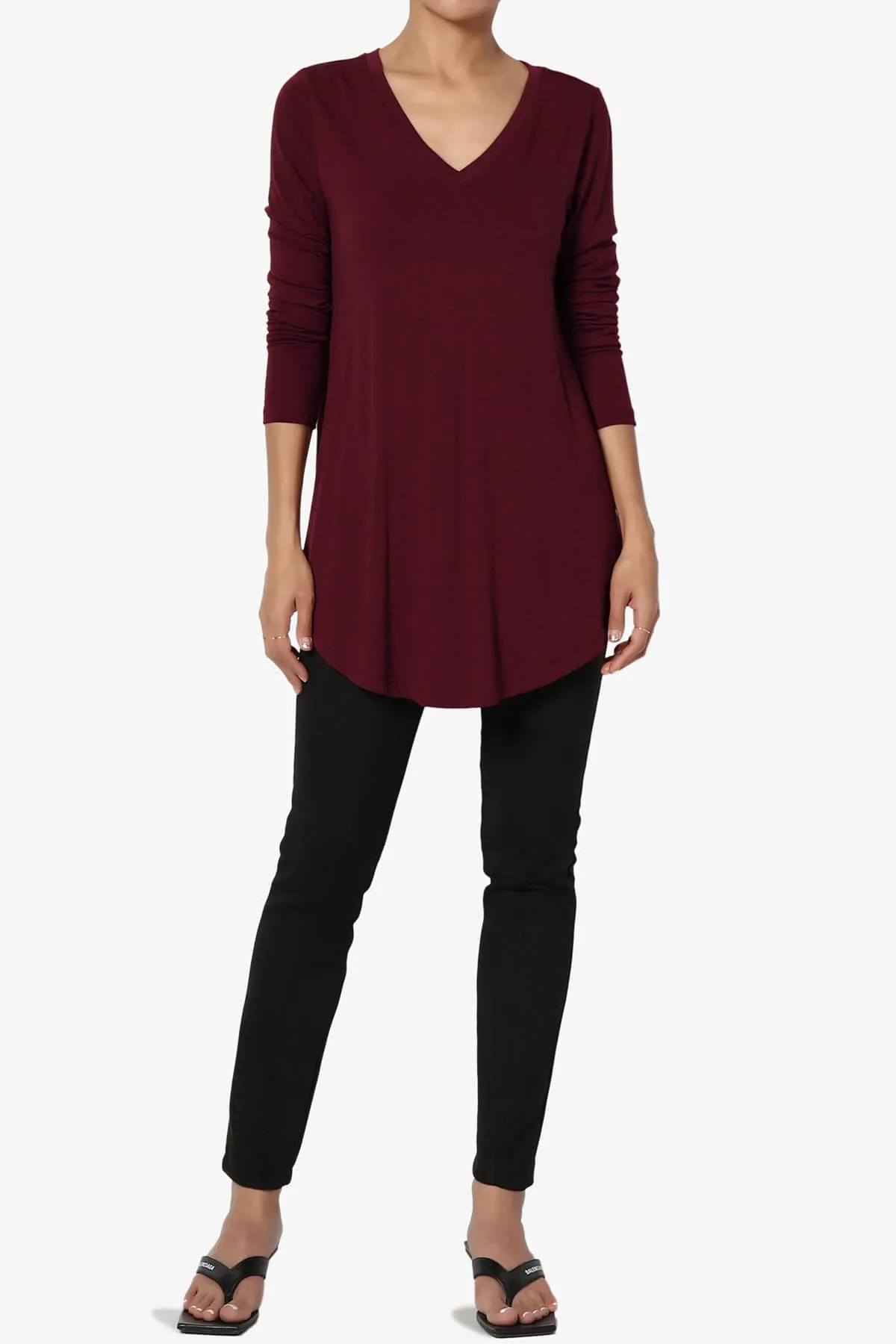 Ramada Long Sleeve Flowy Jersey Top PLUS