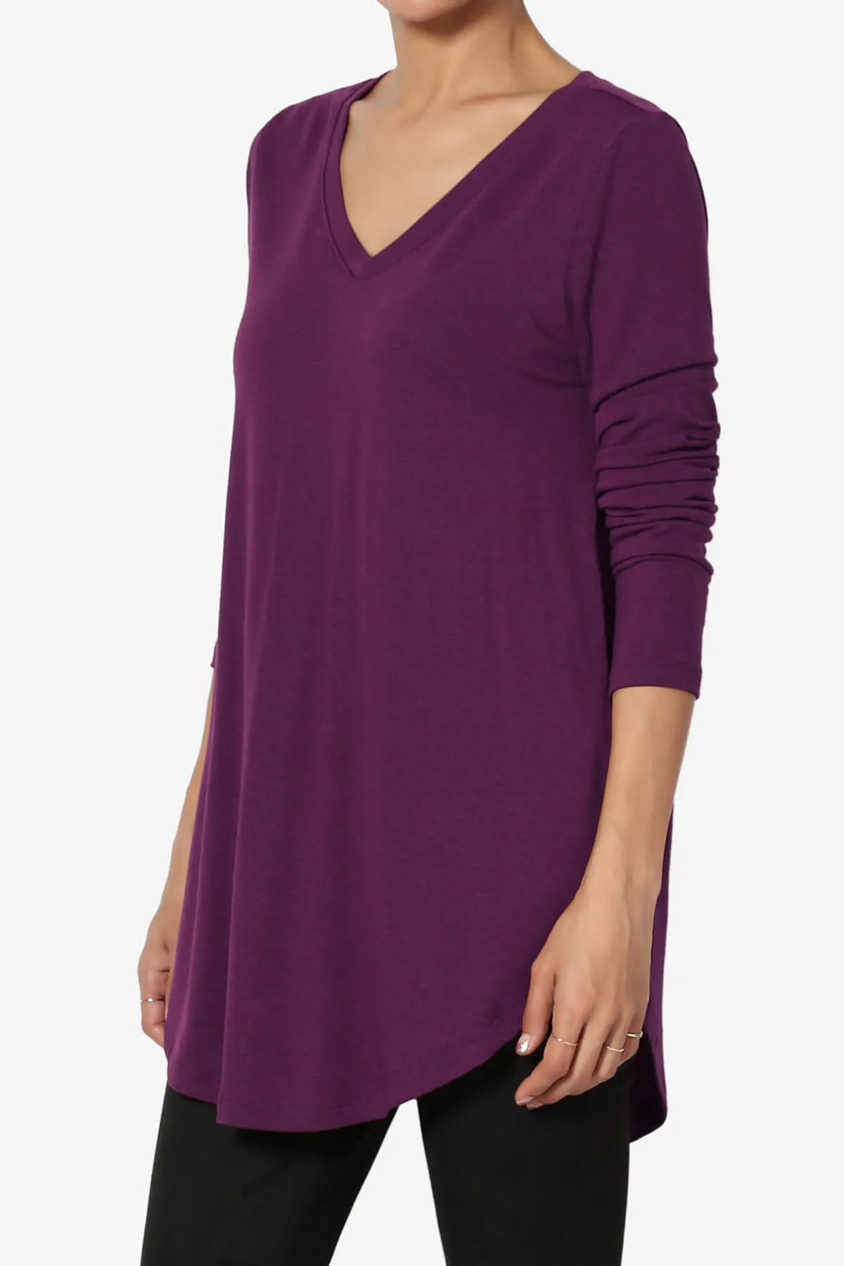 Ramada Long Sleeve Flowy Jersey Top PLUS