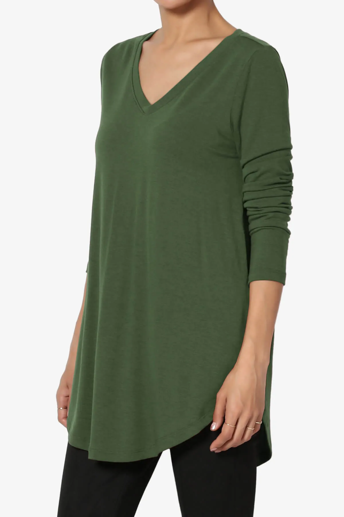 Ramada Long Sleeve Flowy Jersey Top PLUS