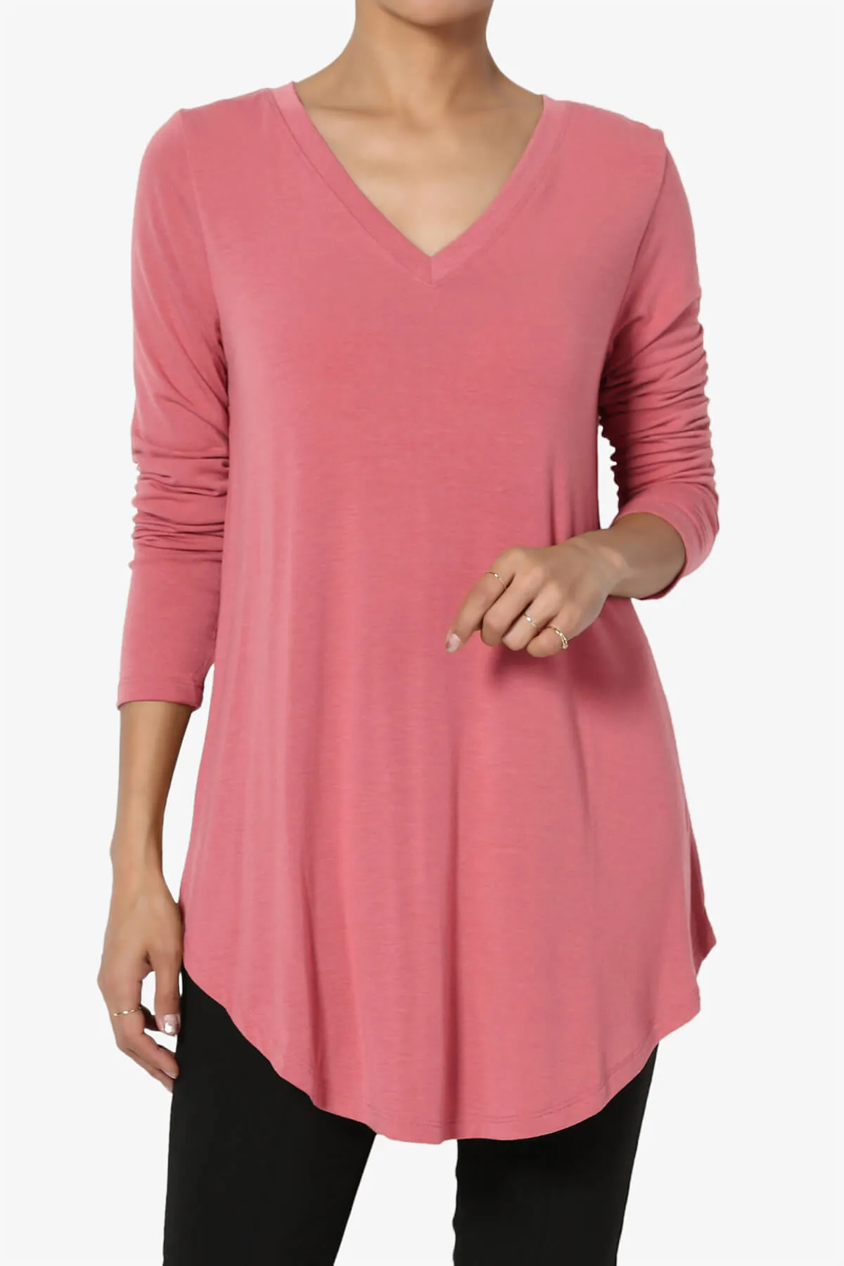 Ramada Long Sleeve Flowy Jersey Top PLUS