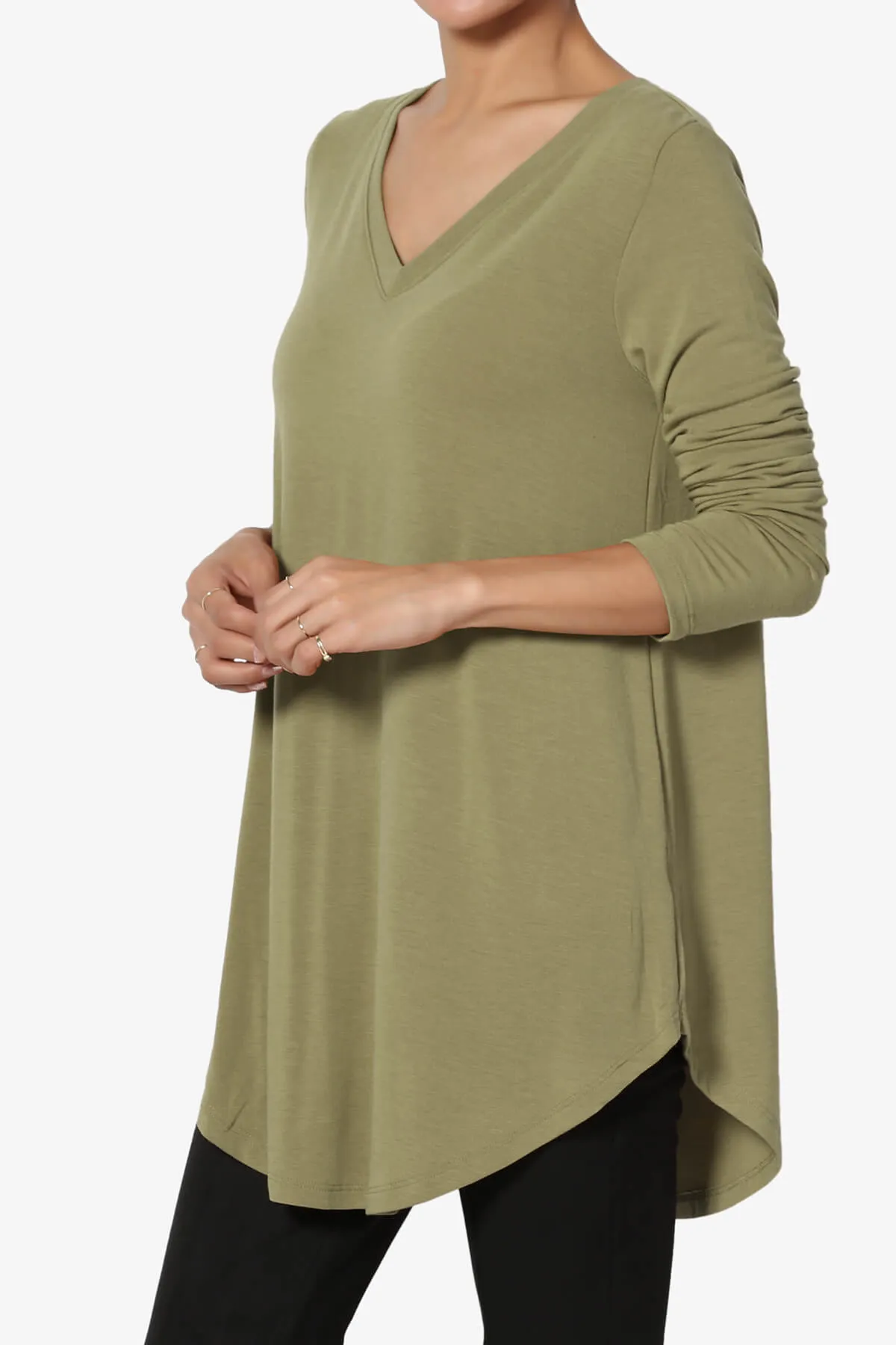 Ramada Long Sleeve Flowy Jersey Top PLUS