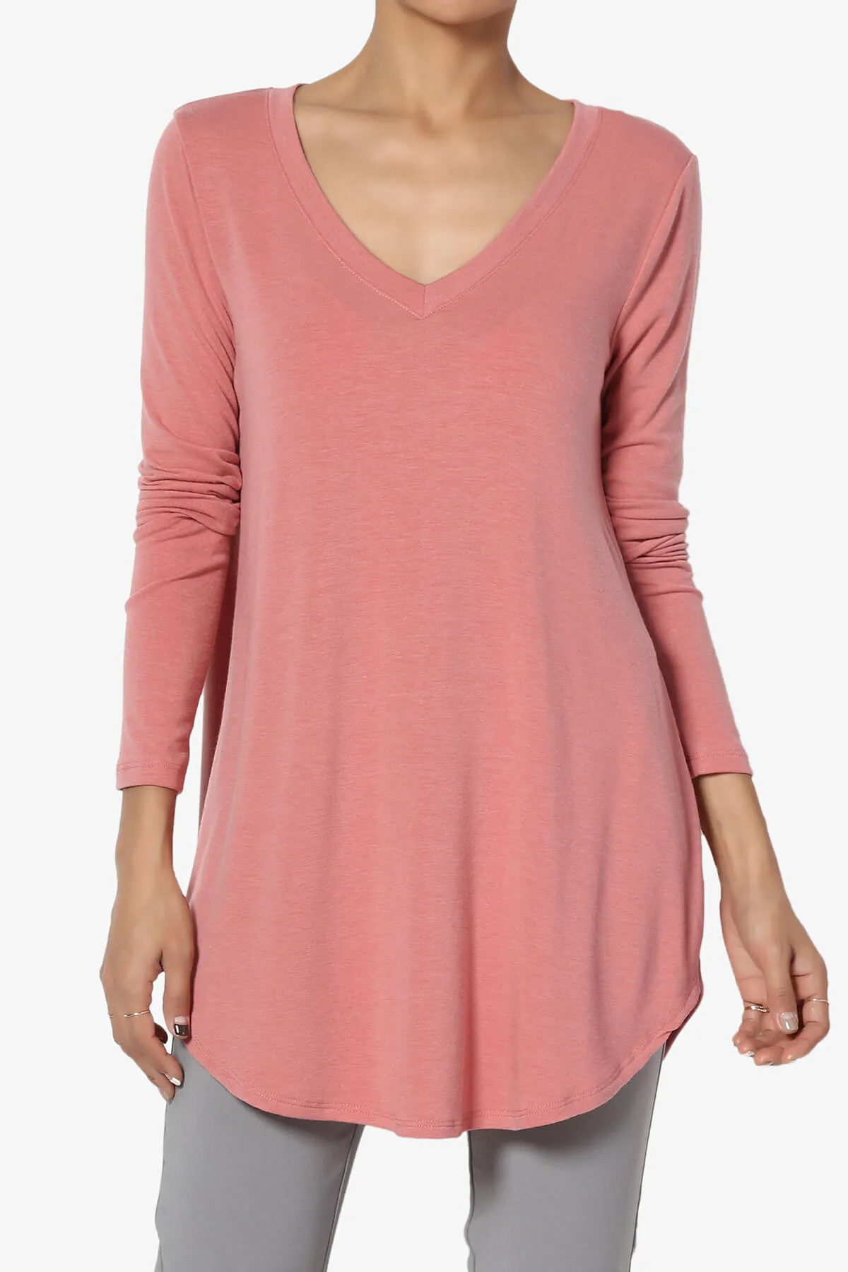 Ramada Long Sleeve Flowy Jersey Top PLUS