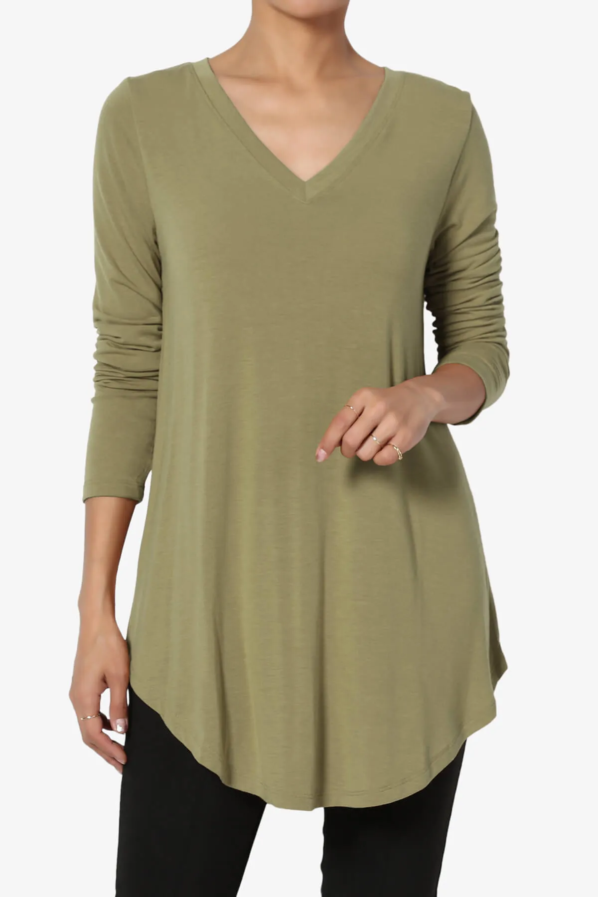 Ramada Long Sleeve Flowy Jersey Top PLUS