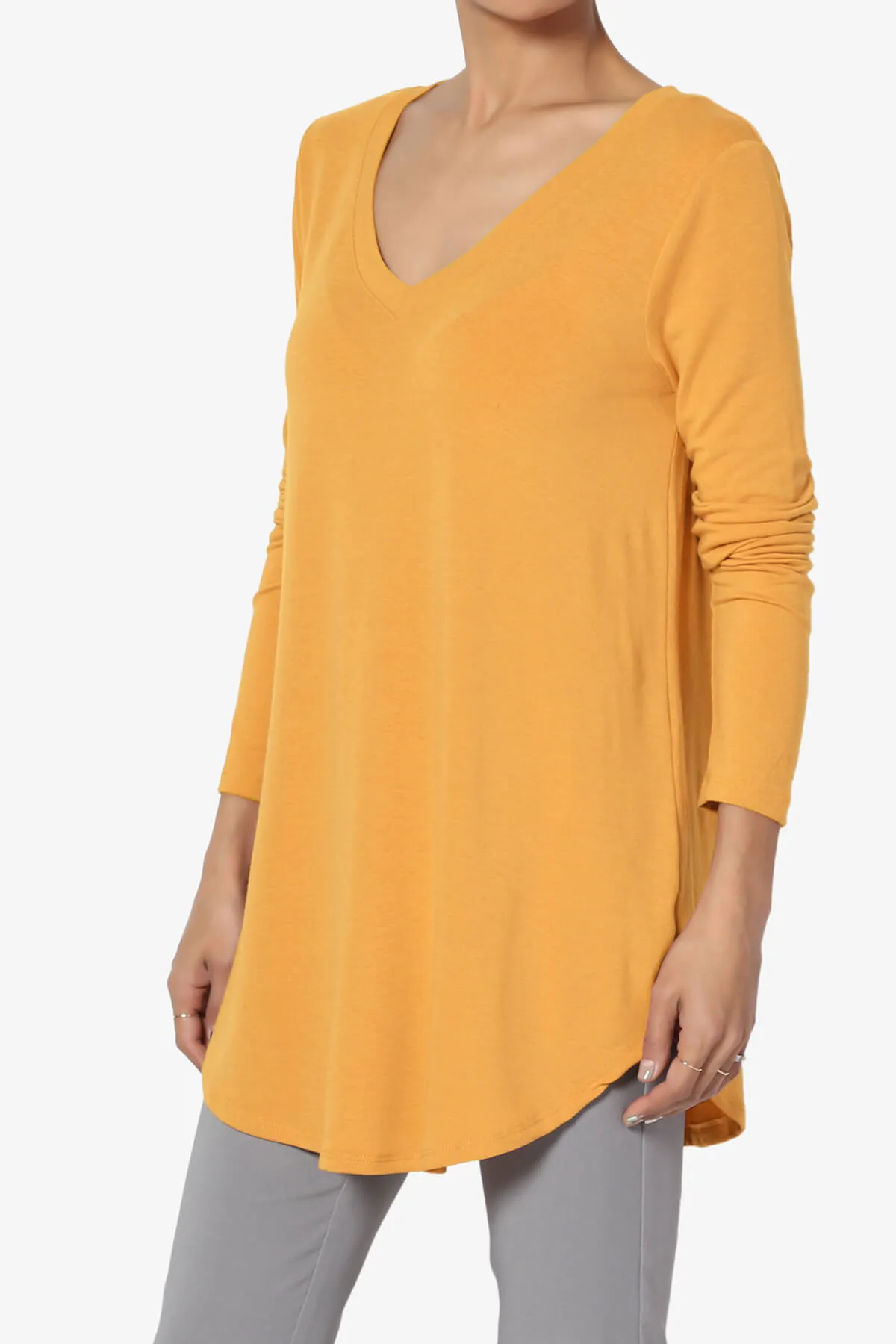 Ramada Long Sleeve Flowy Jersey Top PLUS