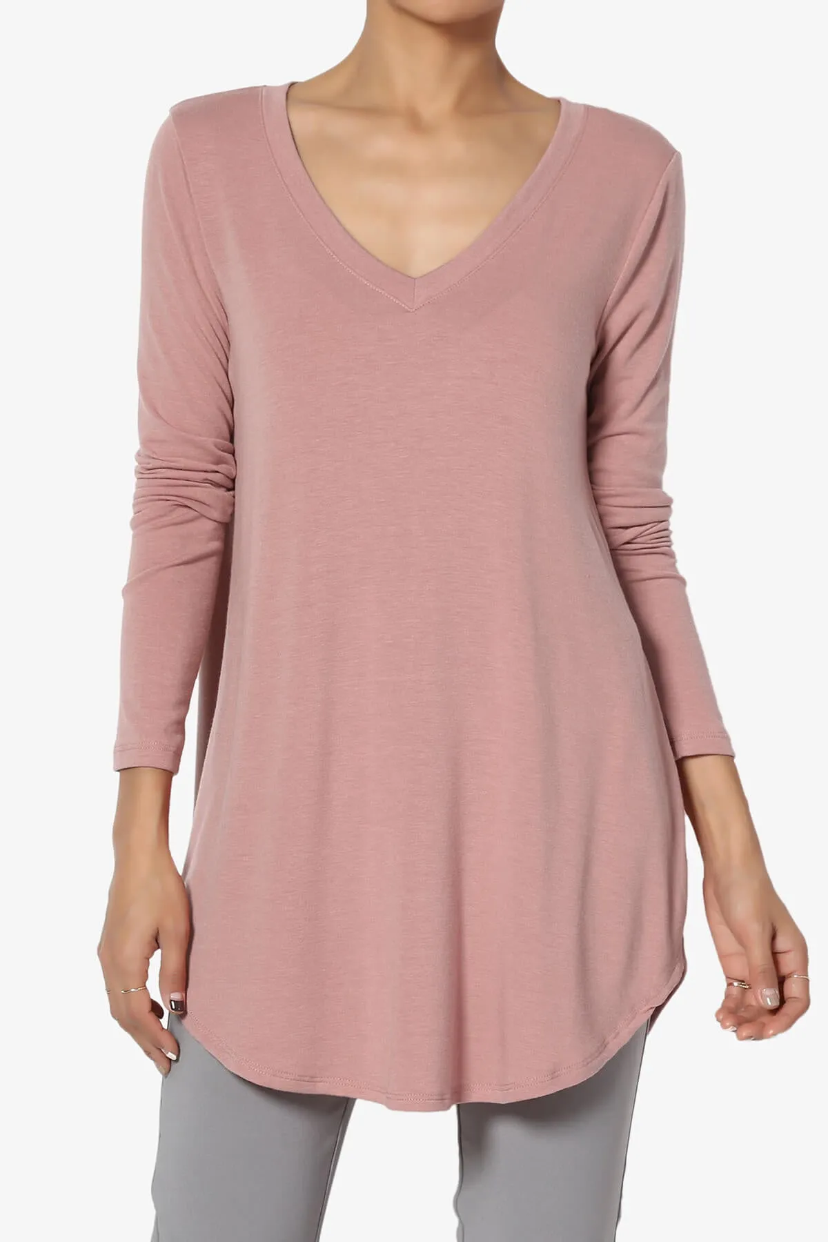 Ramada Long Sleeve Flowy Jersey Top PLUS