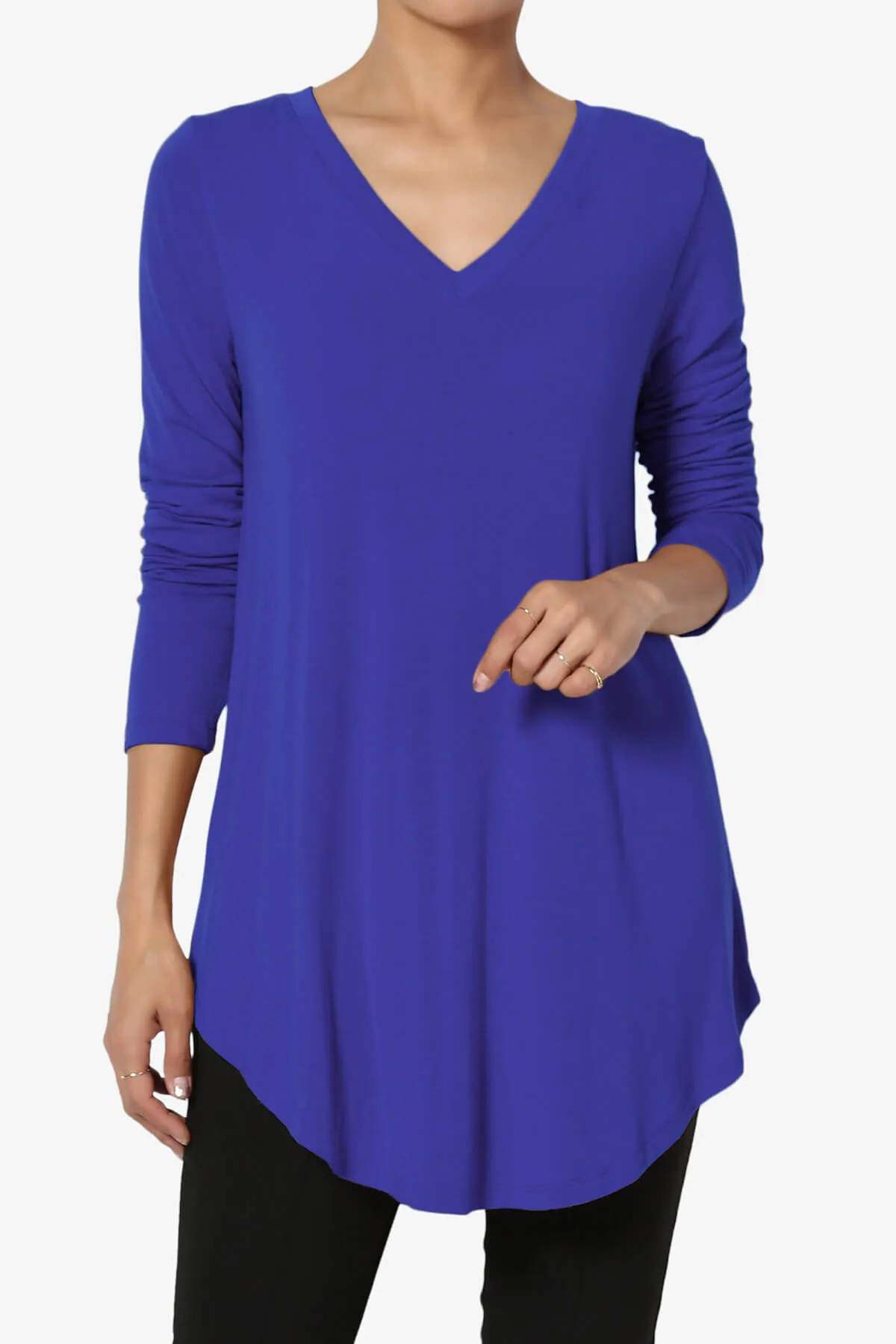 Ramada Long Sleeve Flowy Jersey Top PLUS
