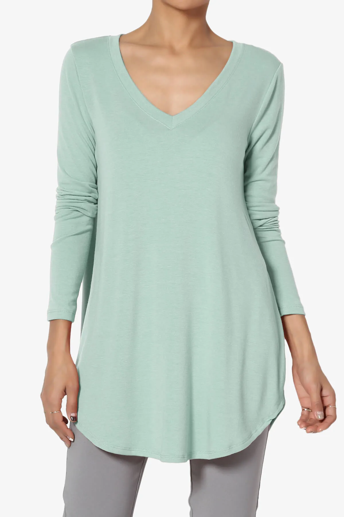 Ramada Long Sleeve Flowy Jersey Top PLUS