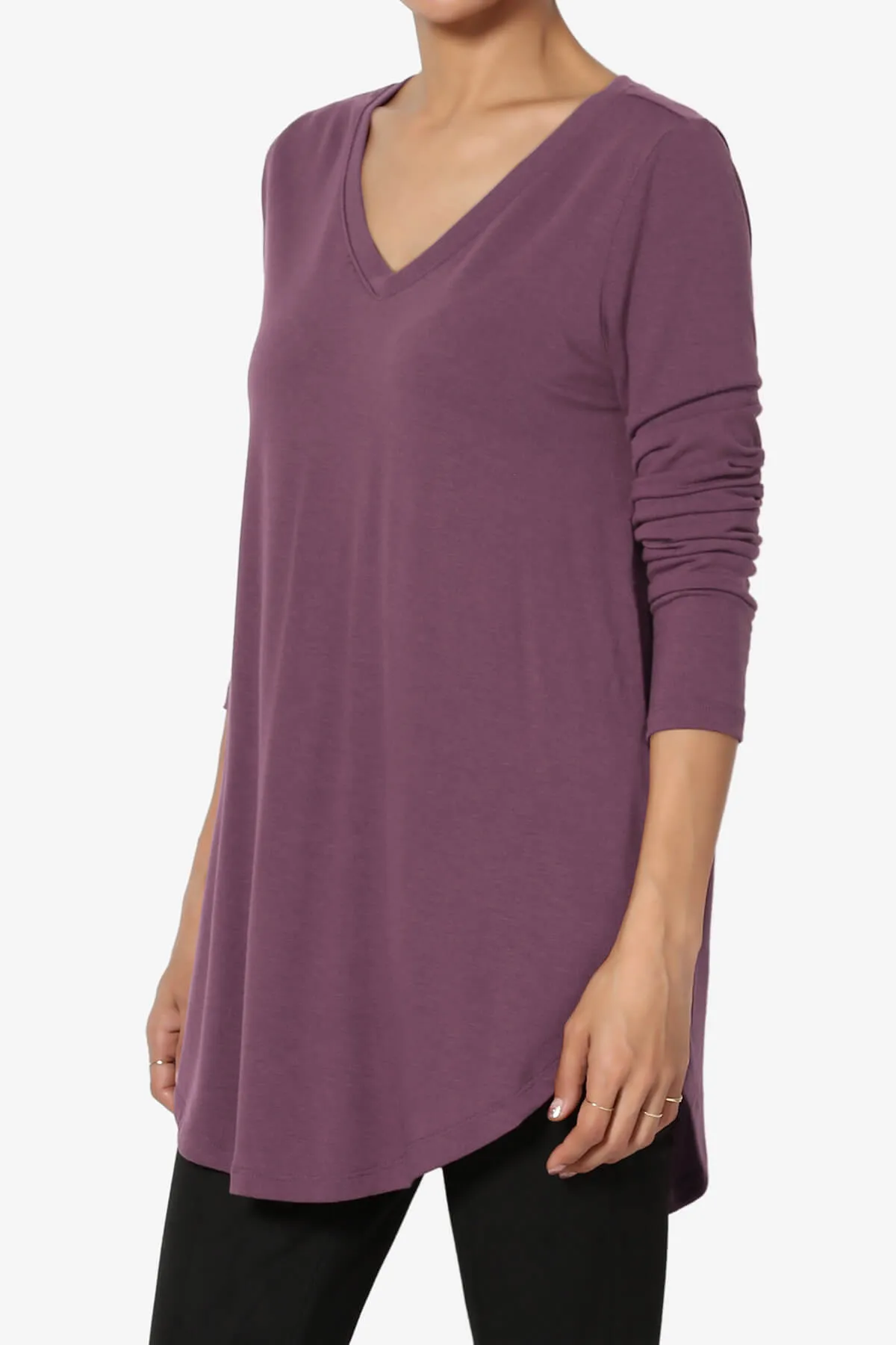 Ramada Long Sleeve Flowy Jersey Top PLUS