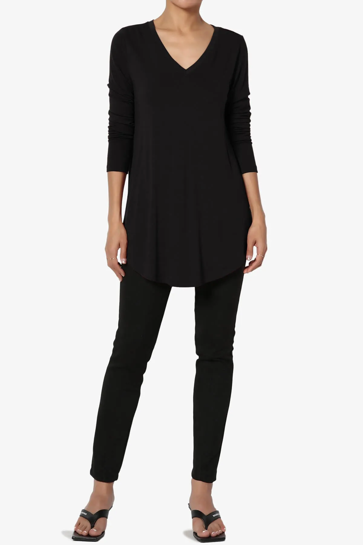Ramada Long Sleeve Flowy Jersey Top PLUS