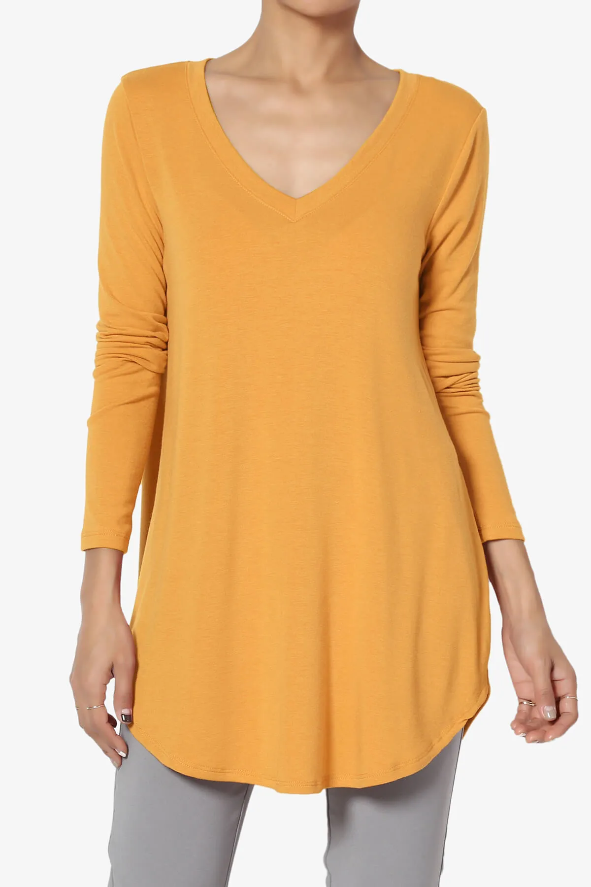 Ramada Long Sleeve Flowy Jersey Top PLUS