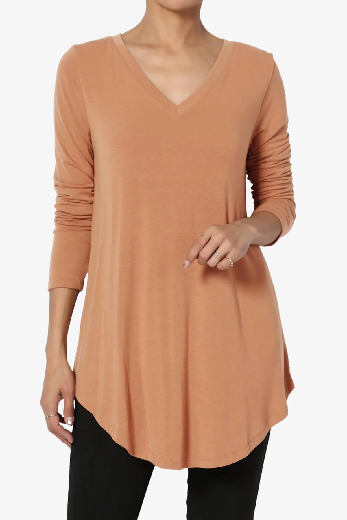 Ramada Long Sleeve Flowy Jersey Top PLUS