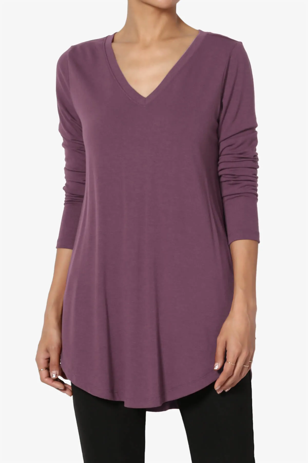 Ramada Long Sleeve Flowy Jersey Top PLUS