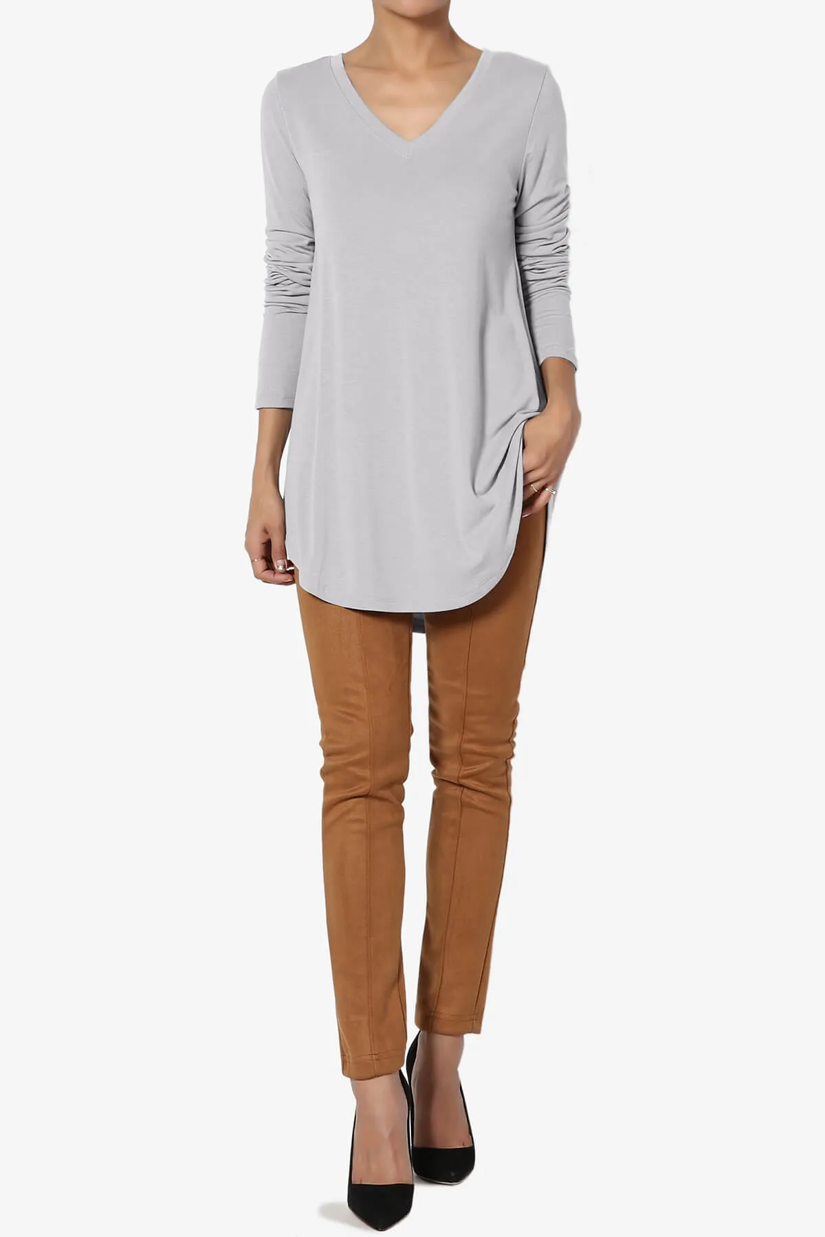 Ramada Long Sleeve Flowy Jersey Top PLUS