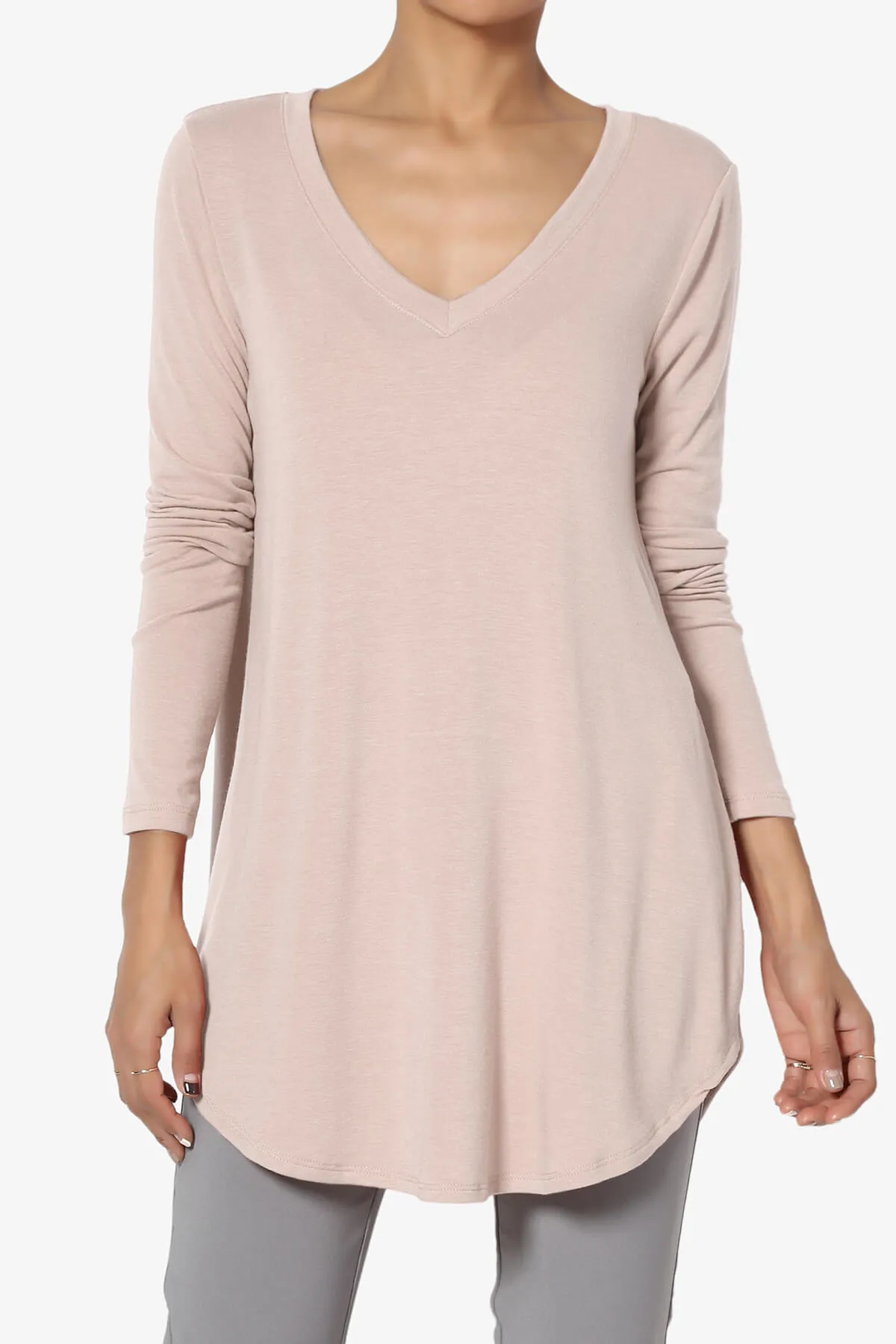 Ramada Long Sleeve Flowy Jersey Top PLUS