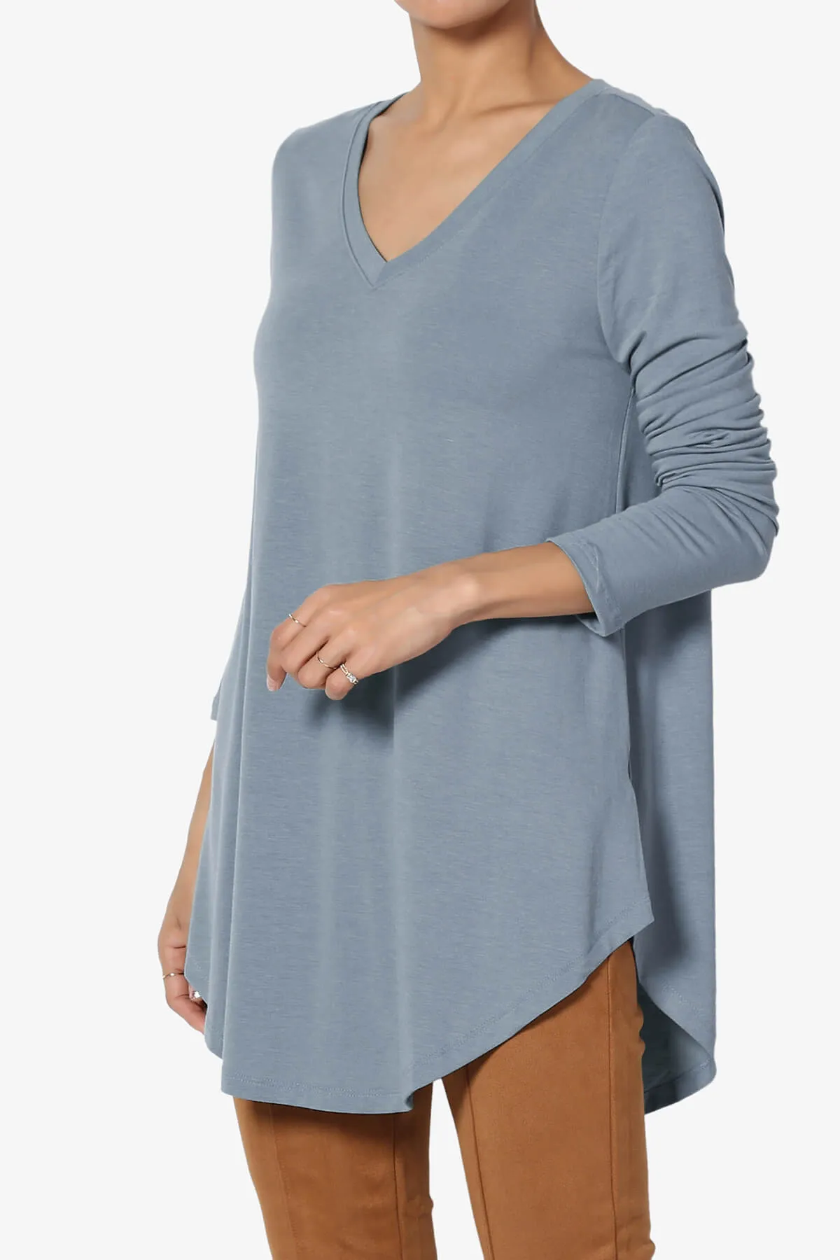 Ramada Long Sleeve Flowy Jersey Top PLUS